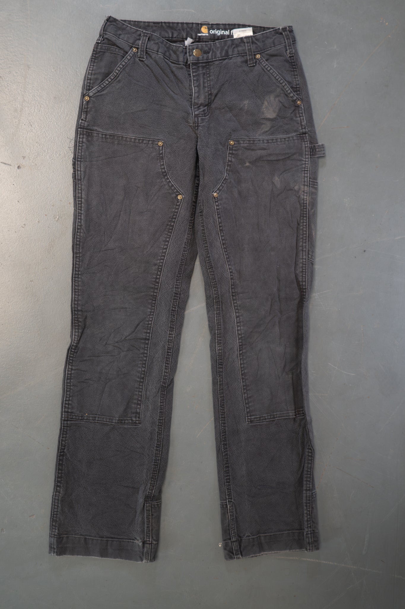 True Vintage Carhartt Carpenter Trousers - Double knee – Black, w30,L32 Regular (1990s)