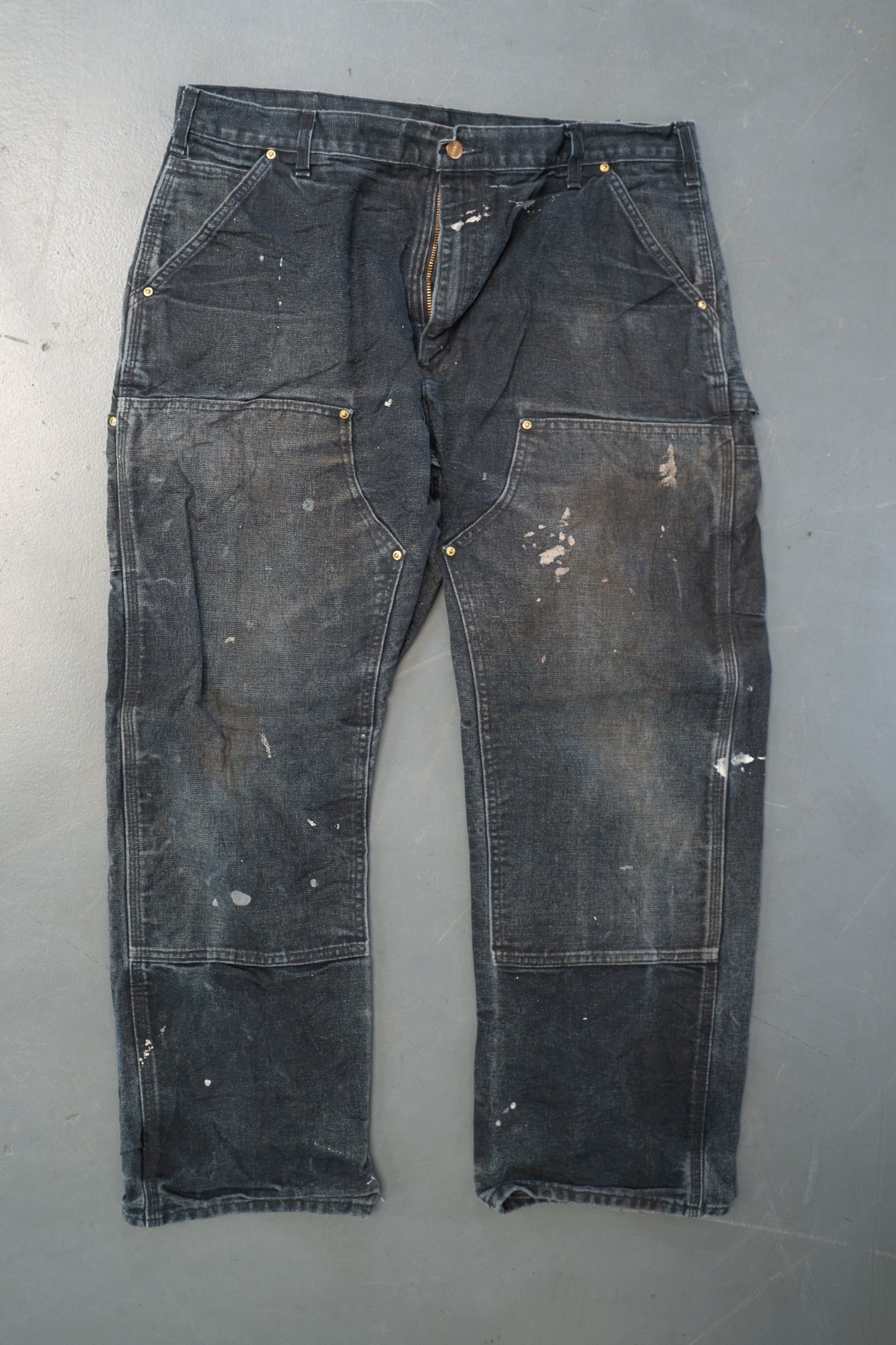 True Vintage Carhartt Carpenter Trousers - Double knee  – Black, w37,L27 Regular (1990s)