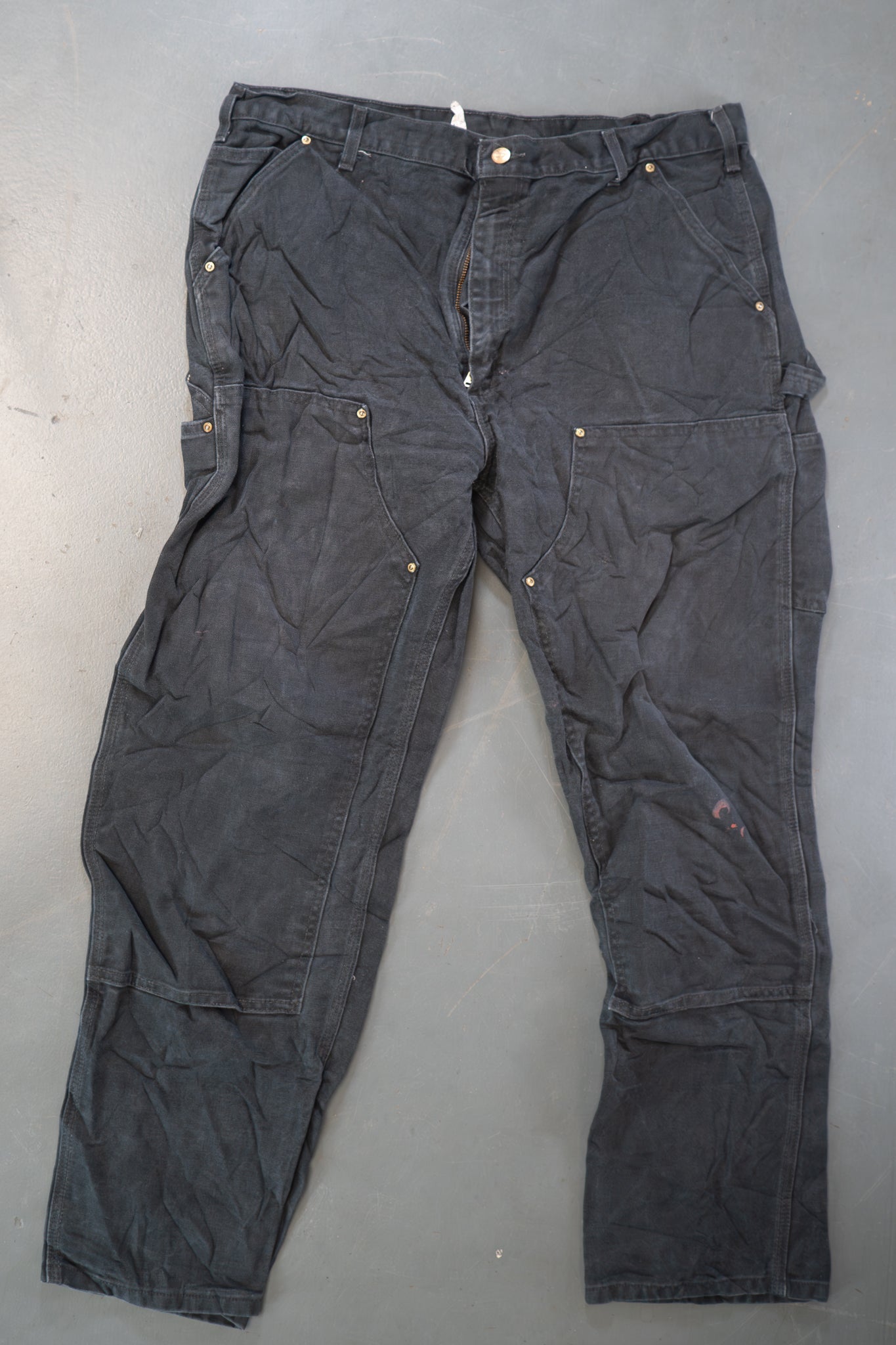 True Vintage Carhartt Carpenter Trousers - Double knee  – Black, w36,L30 Regular (1990s)