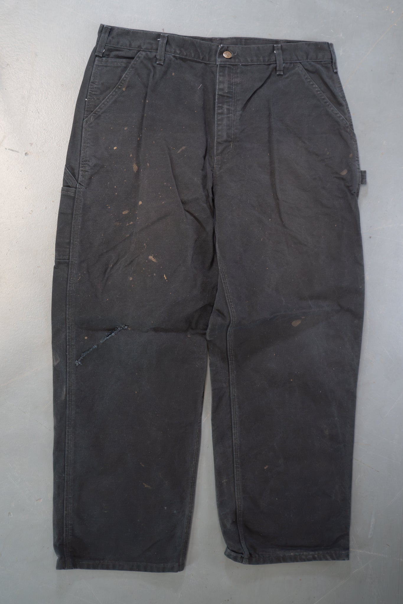True Vintage Carhartt Carpenter Trousers – Black, w36,L29 Regular (1990s)