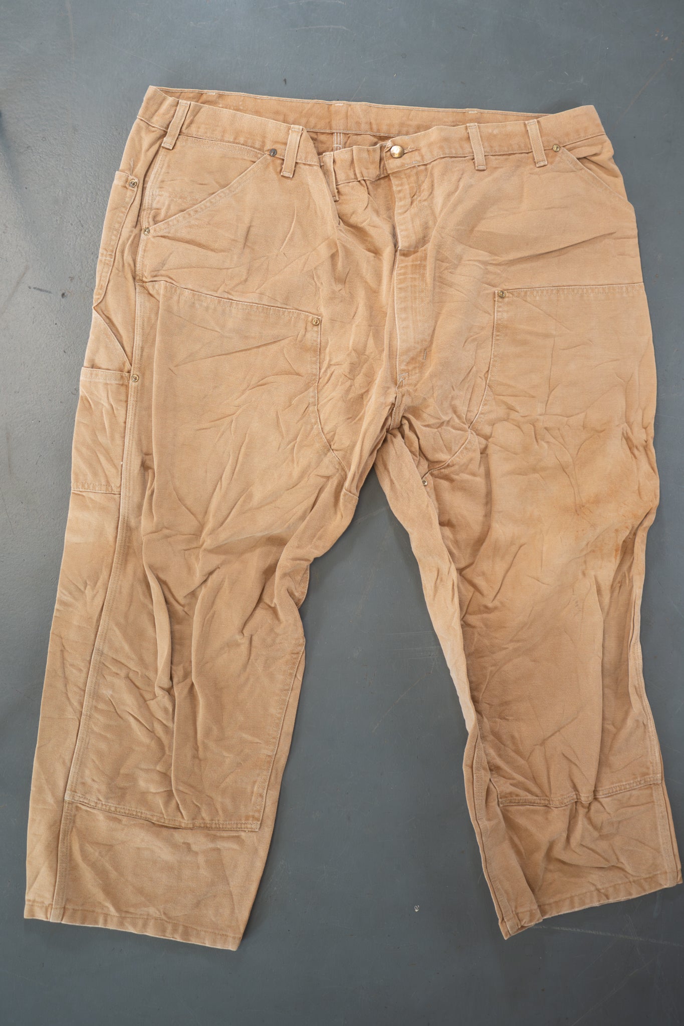 True Vintage Carhartt Carpenter Trousers - Double knee  – Tan, w44,L25 Regular (1990s)