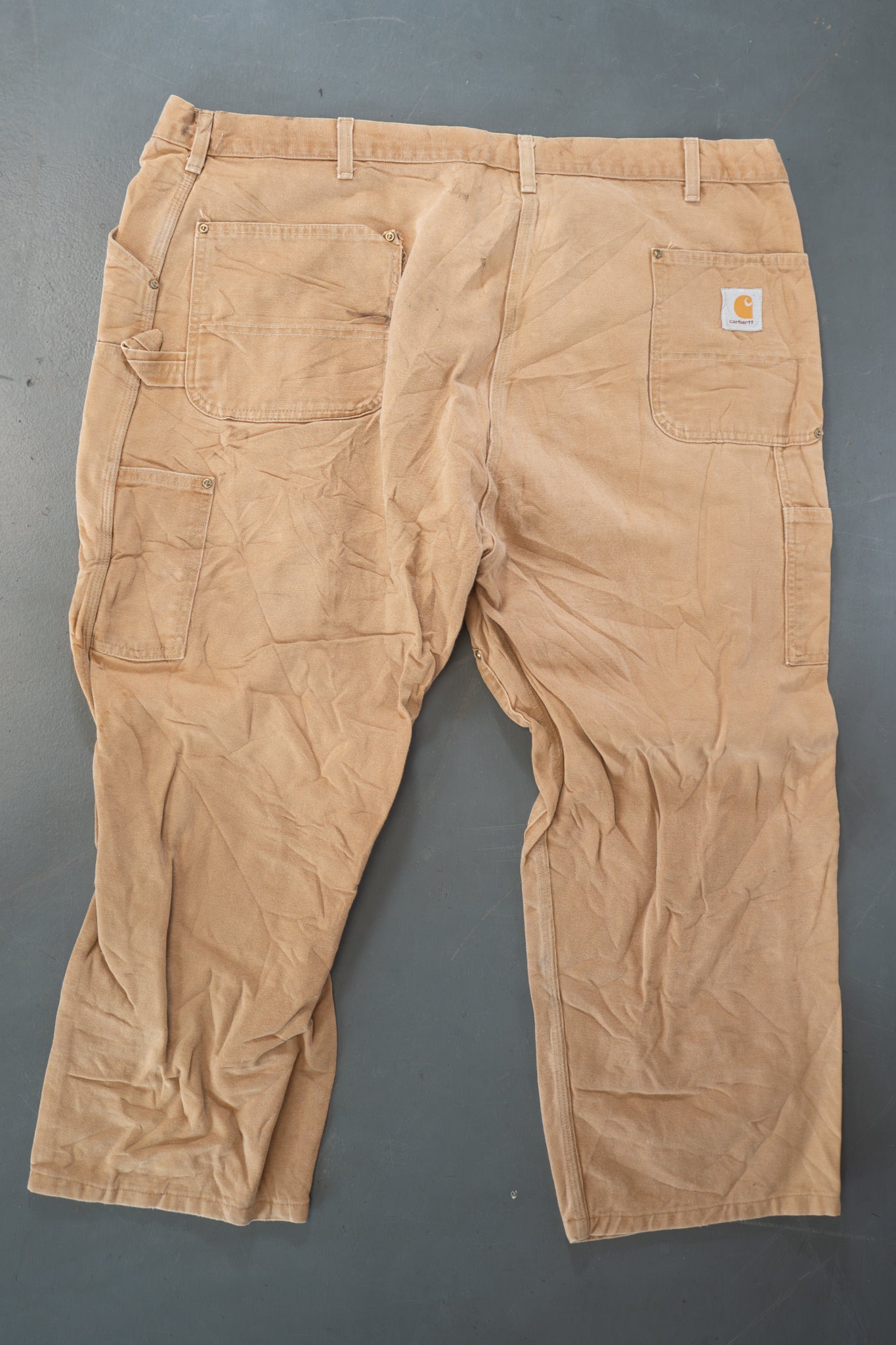 True Vintage Carhartt Carpenter Trousers - Double knee  – Tan, w44,L25 Regular (1990s)