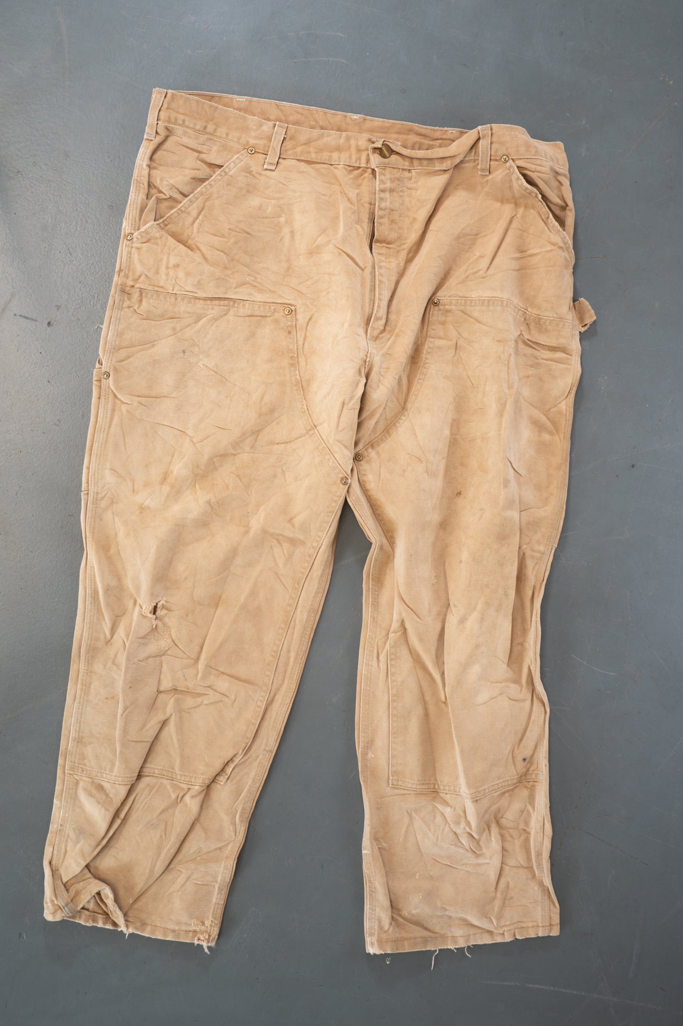 True Vintage Carhartt Carpenter Trousers - Double knee  – Tan, w38,L26 Regular (1990s)