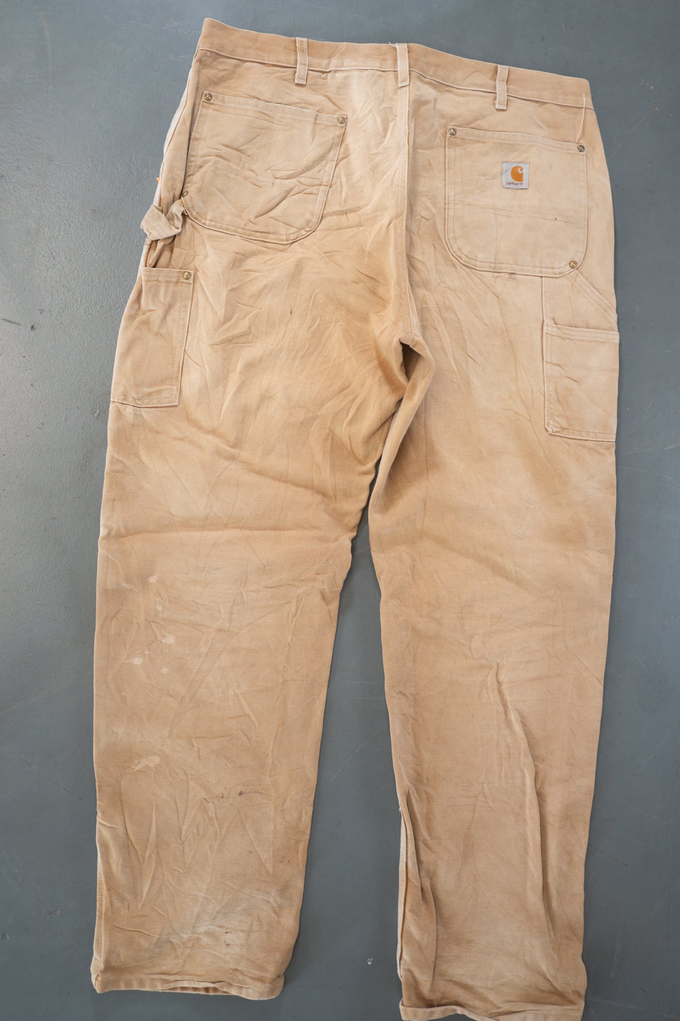 True Vintage Carhartt Carpenter Trousers - Double knee  – Tan, w38,L33 Regular (1990s)
