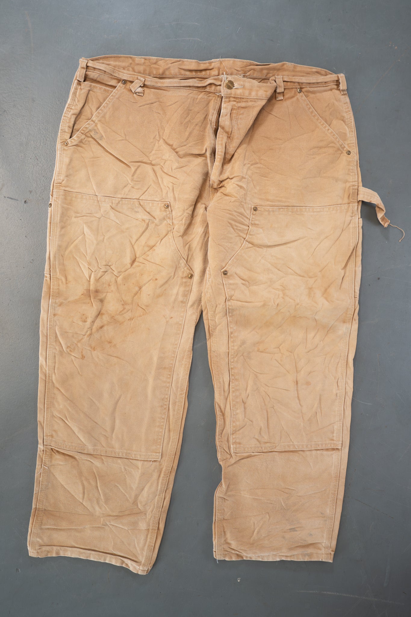 True Vintage Carhartt Carpenter Trousers - Double knee  – Tan, w41,L26 Regular (1990s)
