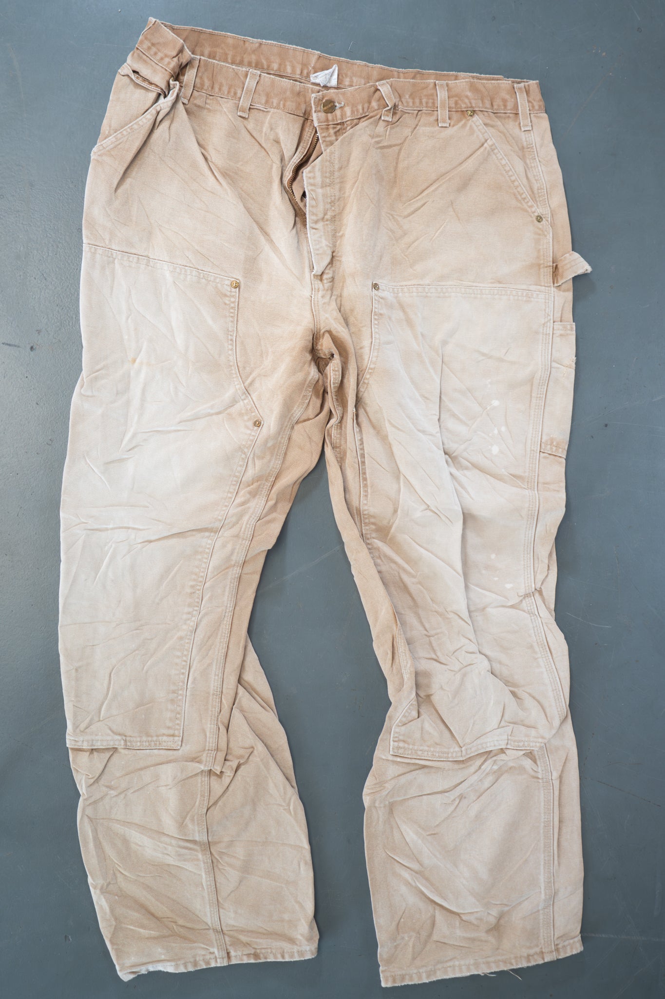 True Vintage Carhartt Carpenter Trousers - Double knee  – Tan, w39,L31 Regular (1990s)