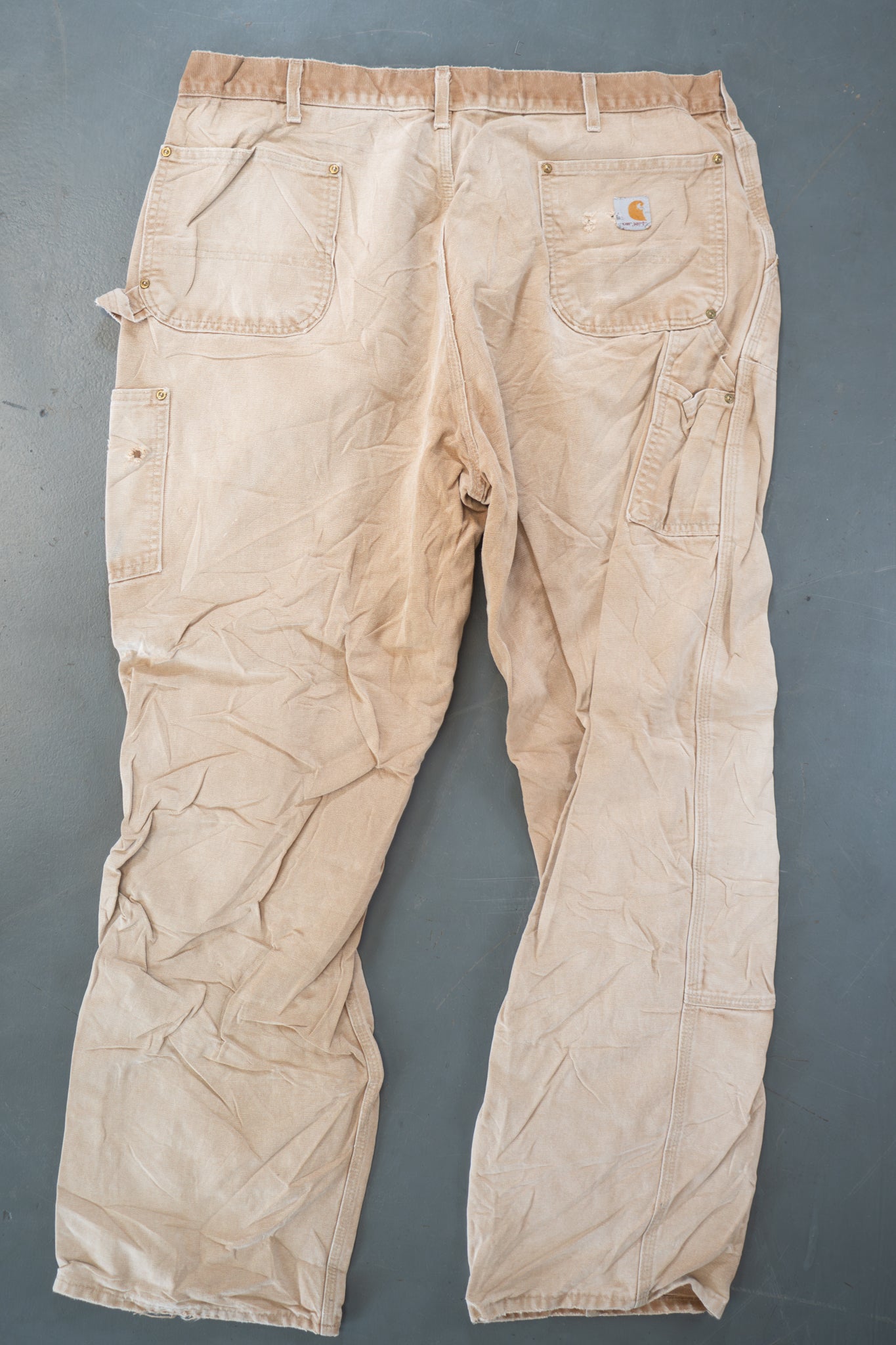 True Vintage Carhartt Carpenter Trousers - Double knee  – Tan, w39,L31 Regular (1990s)