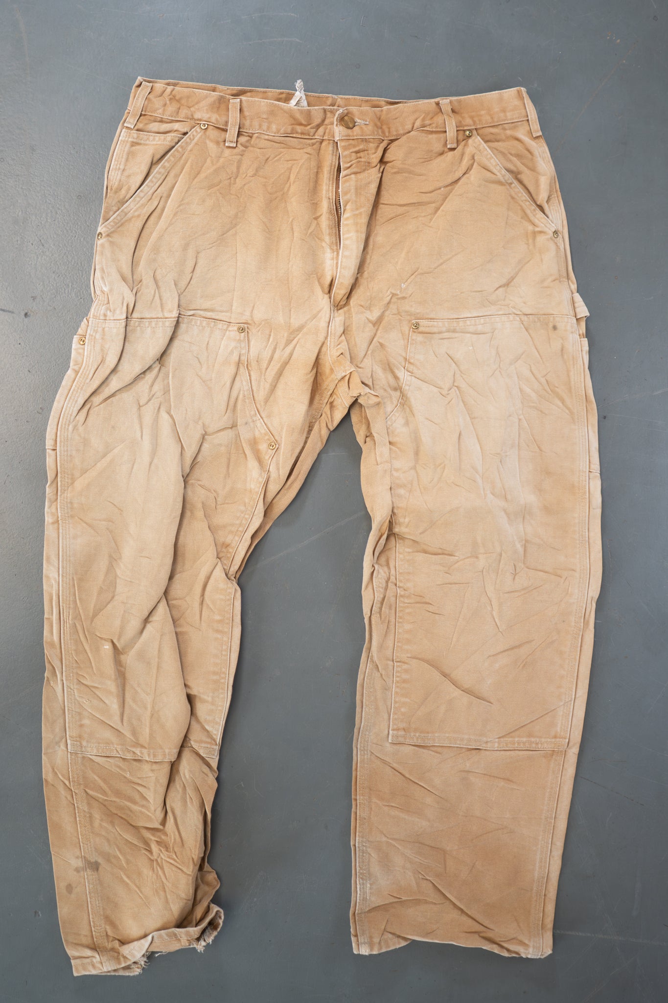 True Vintage Carhartt Carpenter Trousers - Double knee – Tan, w38,L29 Regular (1990s)
