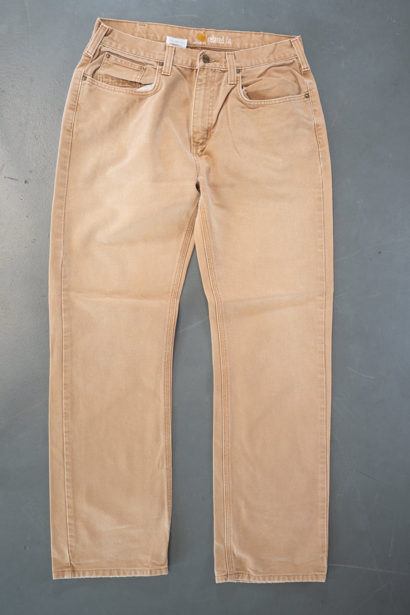 True Vintage Carhartt Carpenter Trousers – Tan, w31,L31 Regular (1990s)