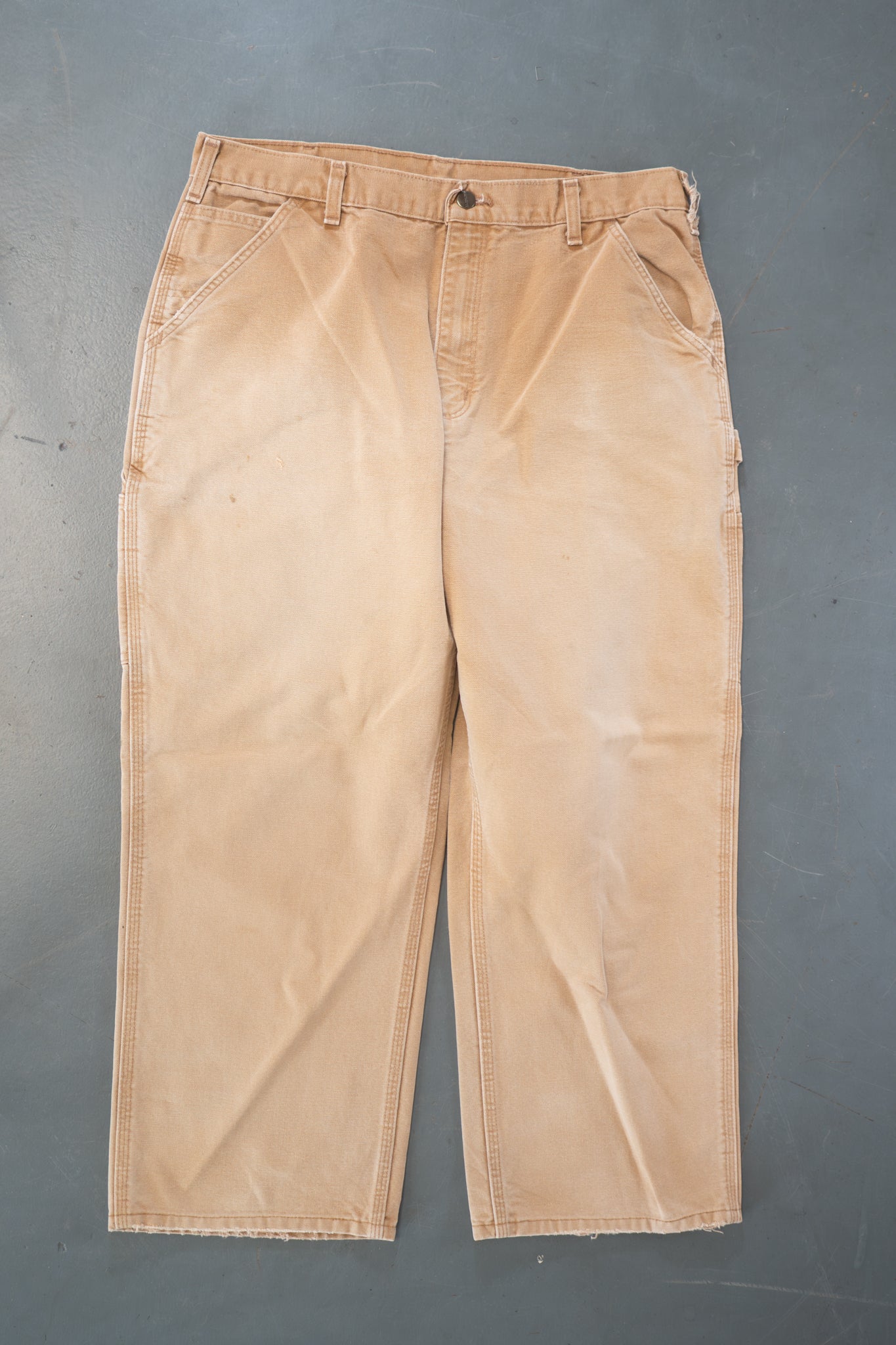 True Vintage Carhartt Carpenter Trousers – Tan, w34,L26 Regular (1990s)