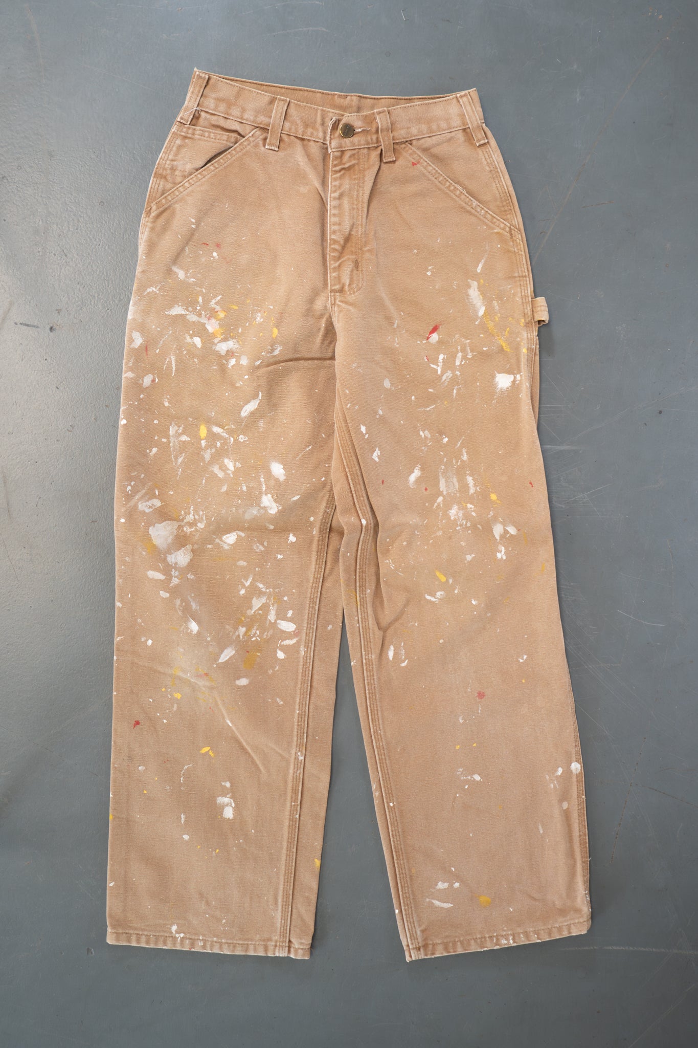 True Vintage Carhartt Carpenter Trousers – Tan, w25,L28 Regular (1990s)