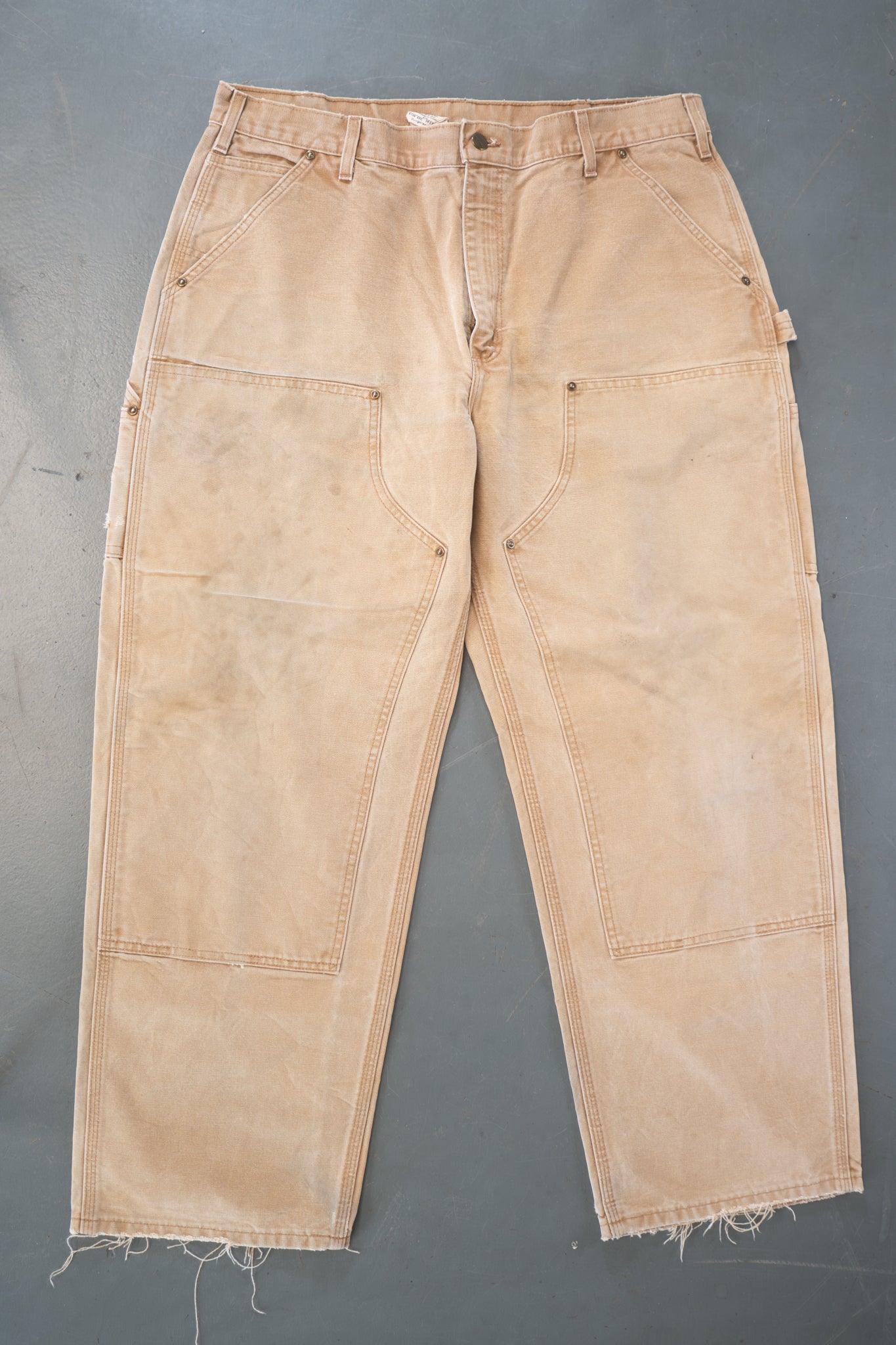 True Vintage Carhartt Carpenter Trousers - Double knee  – Tan, w36,L29 Regular (1990s)