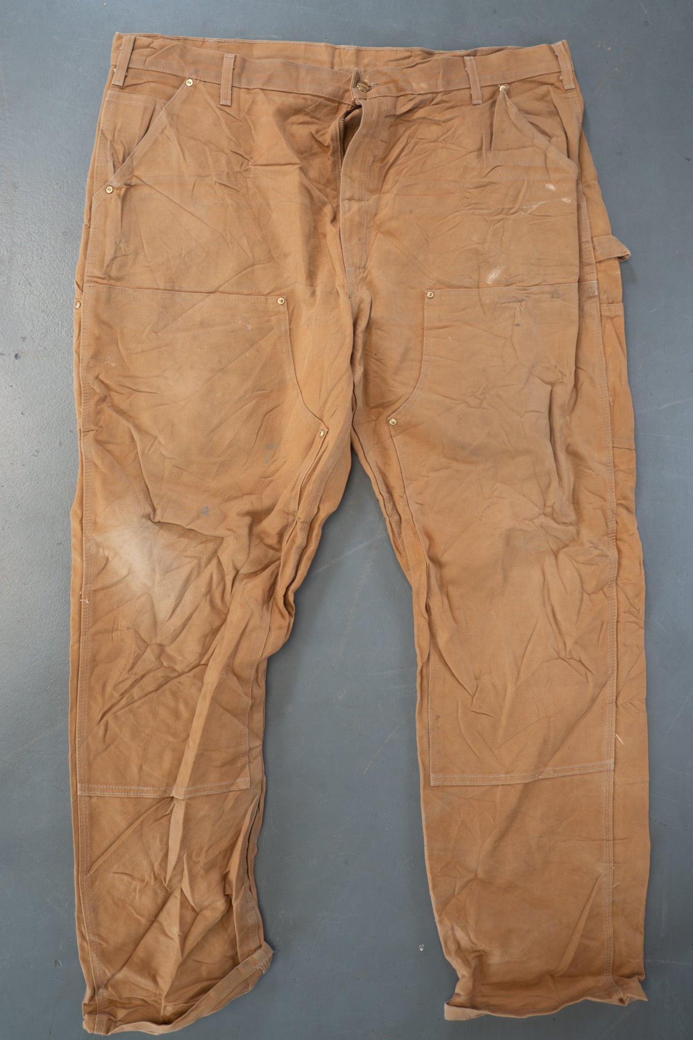 True Vintage Carhartt Carpenter Trousers – Tan, w42,L32 Regular (1990s)