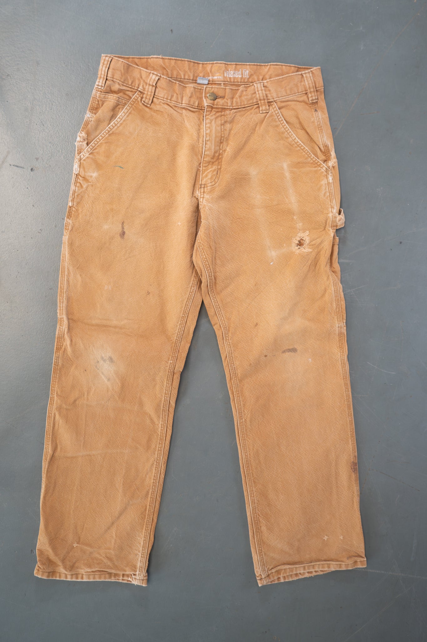 True Vintage Carhartt Carpenter Trousers – Tan, w32,L28 Regular (1990s)