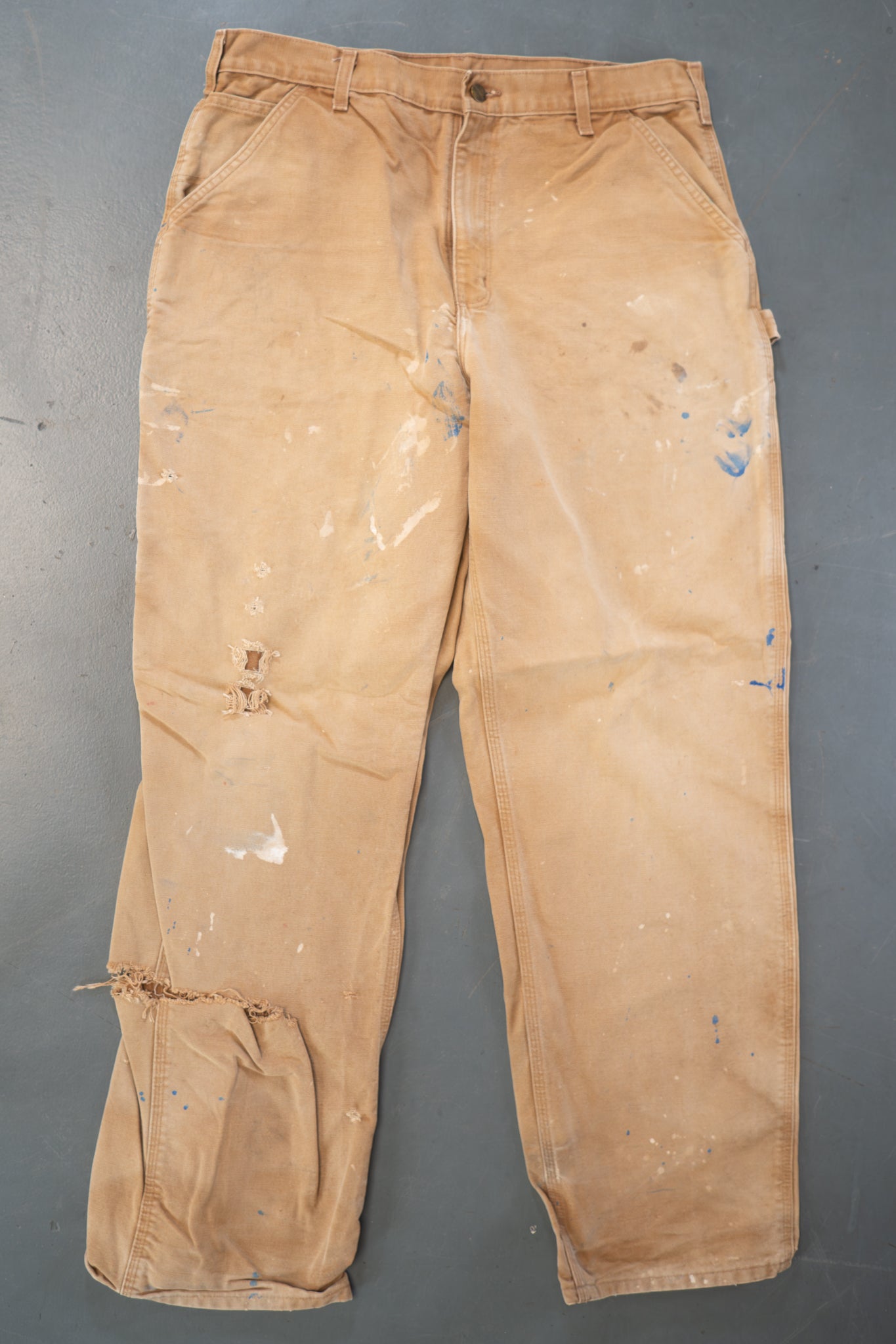 True Vintage Carhartt Carpenter Trousers – Tan, w34,L32 Regular (1990s)
