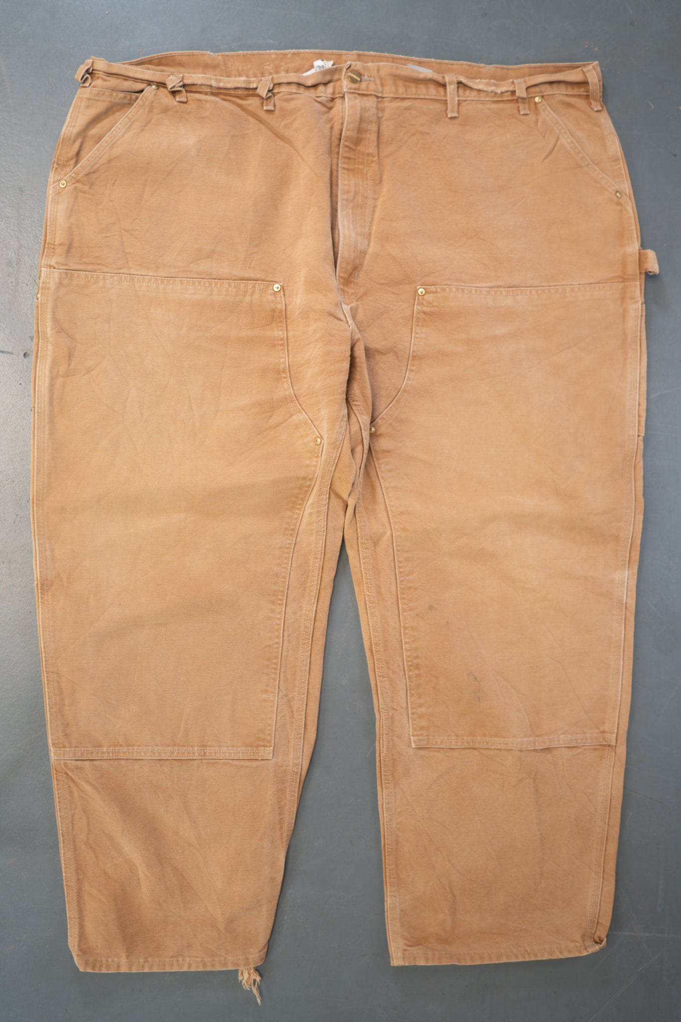 True Vintage Carhartt Carpenter Trousers - Double knee  – Tan, w50,L29 Regular (1990s)