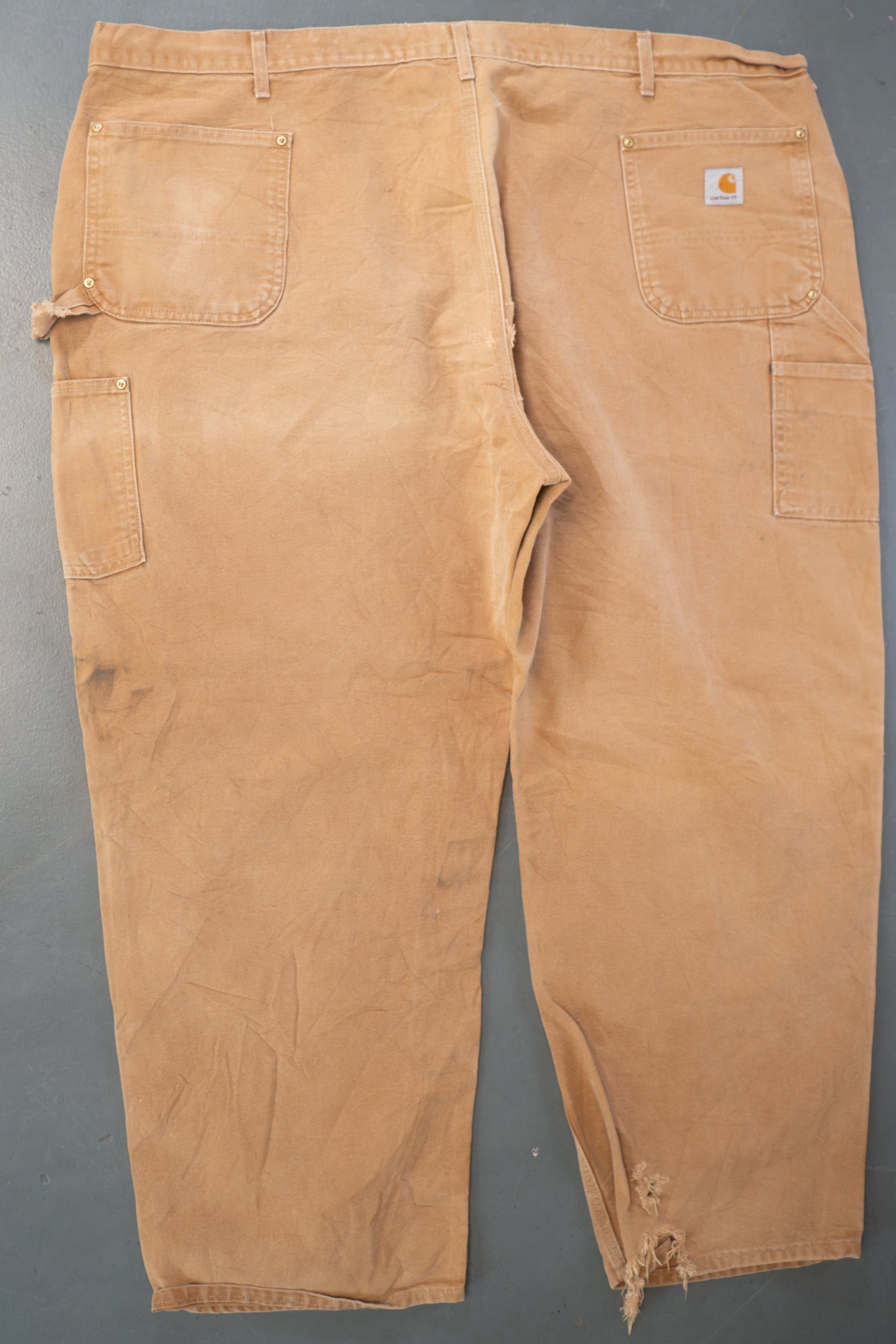 True Vintage Carhartt Carpenter Trousers - Double knee  – Tan, w50,L29 Regular (1990s)