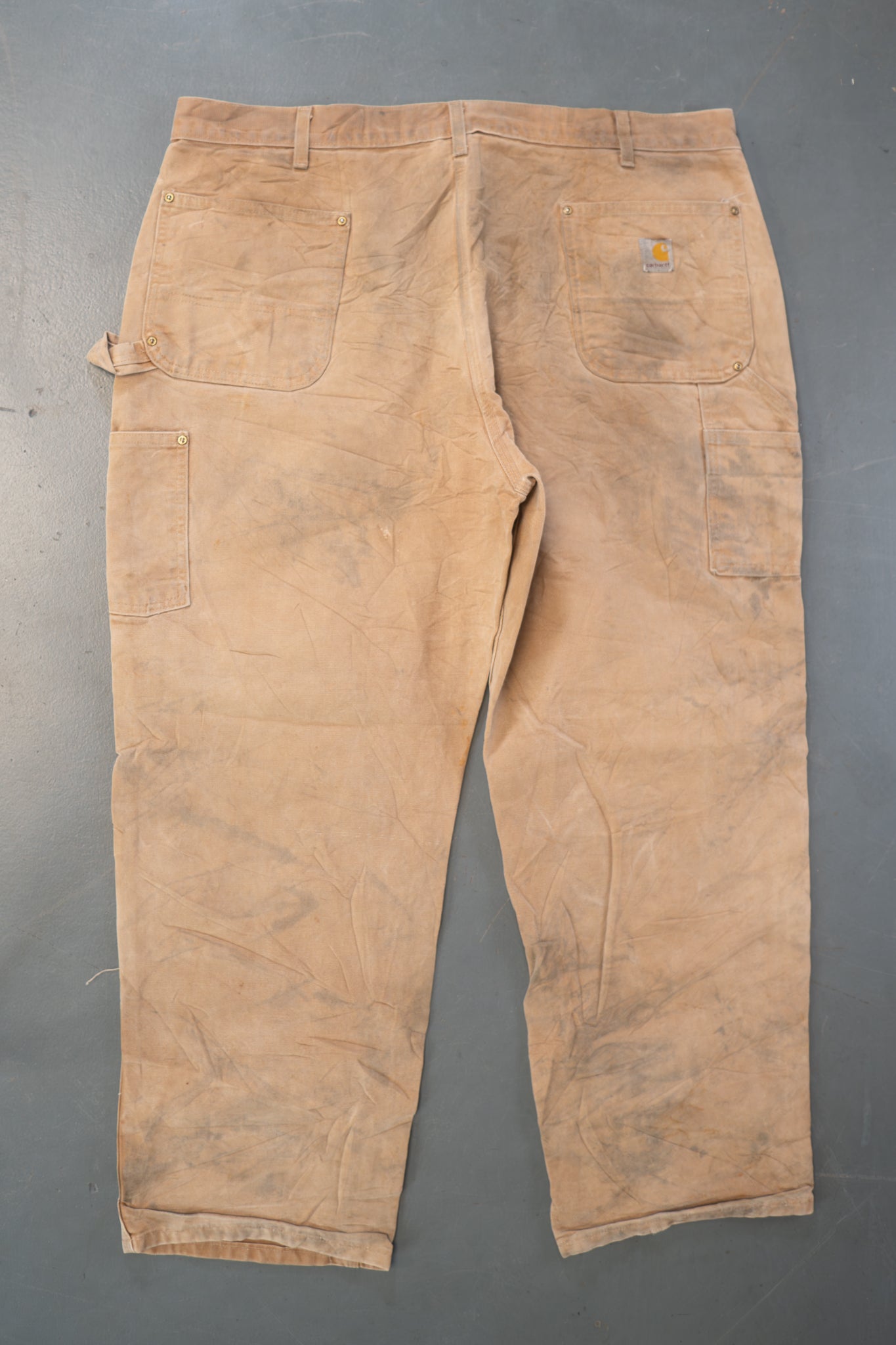 True Vintage Carhartt Carpenter Trousers - Double knee – Tan, w41,L29 Regular (1990s)