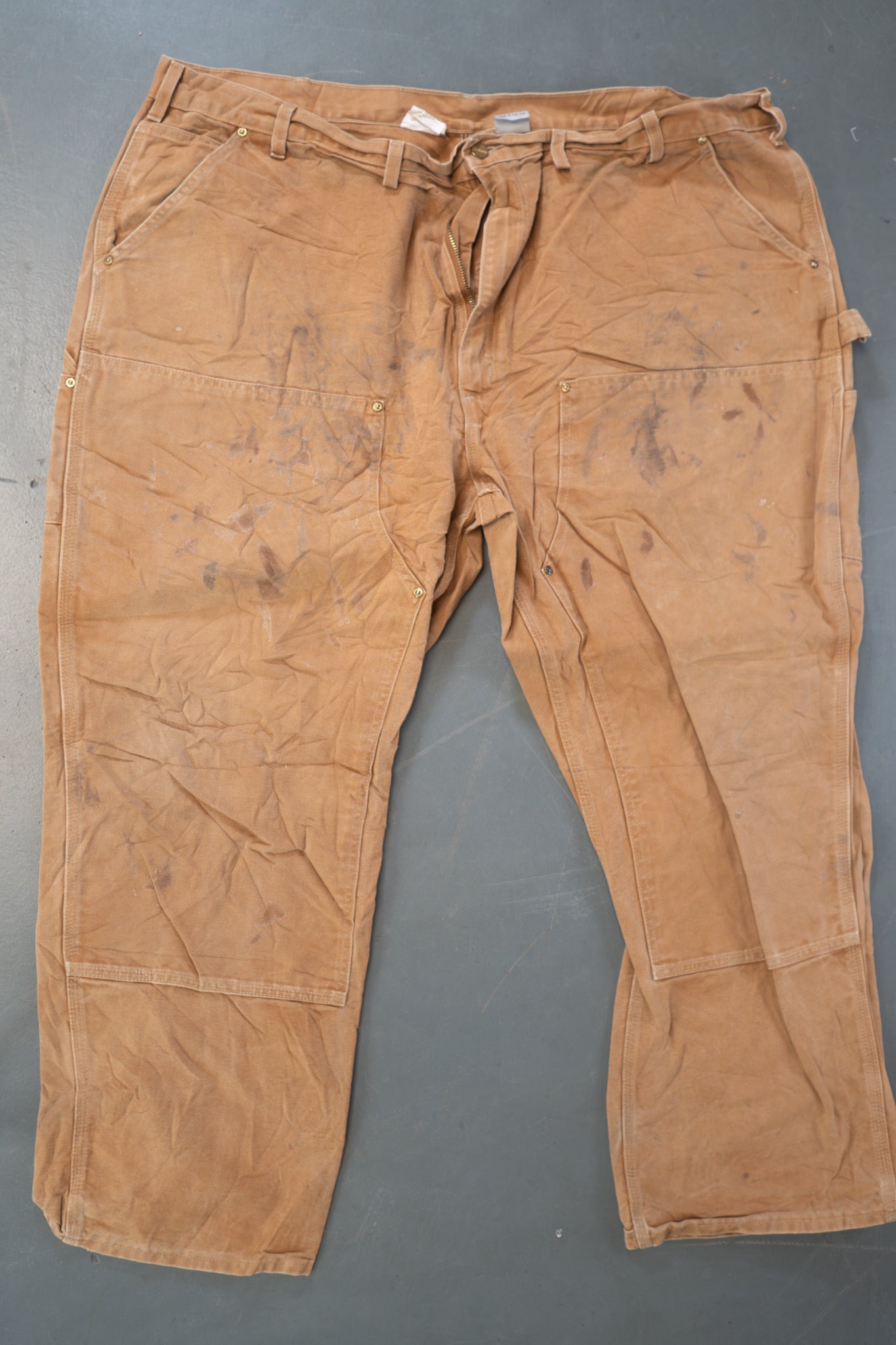 True Vintage Carhartt Carpenter Trousers - Double knee  – Tan, w46,L29 Regular (1990s)