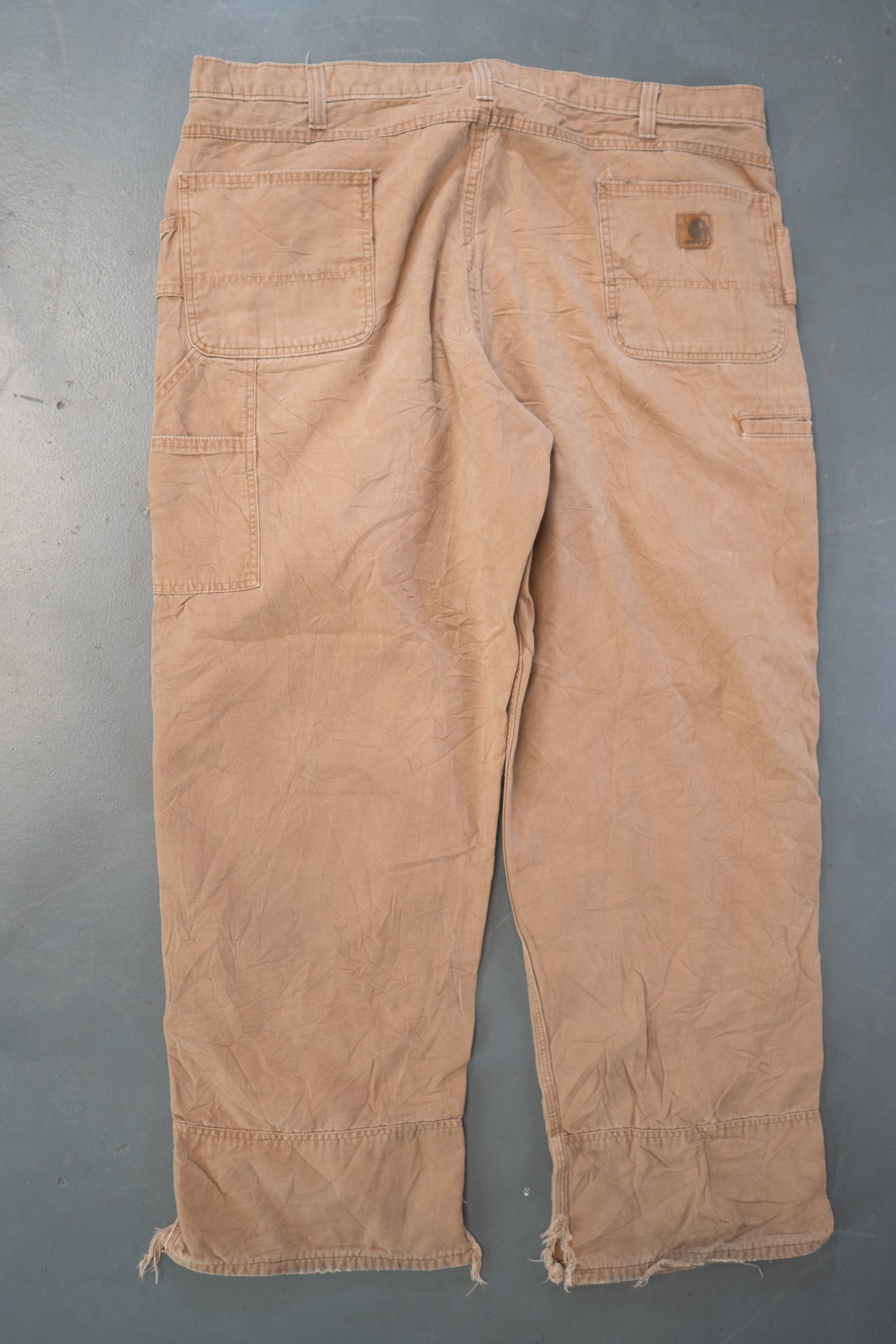 True Vintage Carhartt Carpenter Trousers - Double knee  – Tan, w43,L32 Regular (1990s)