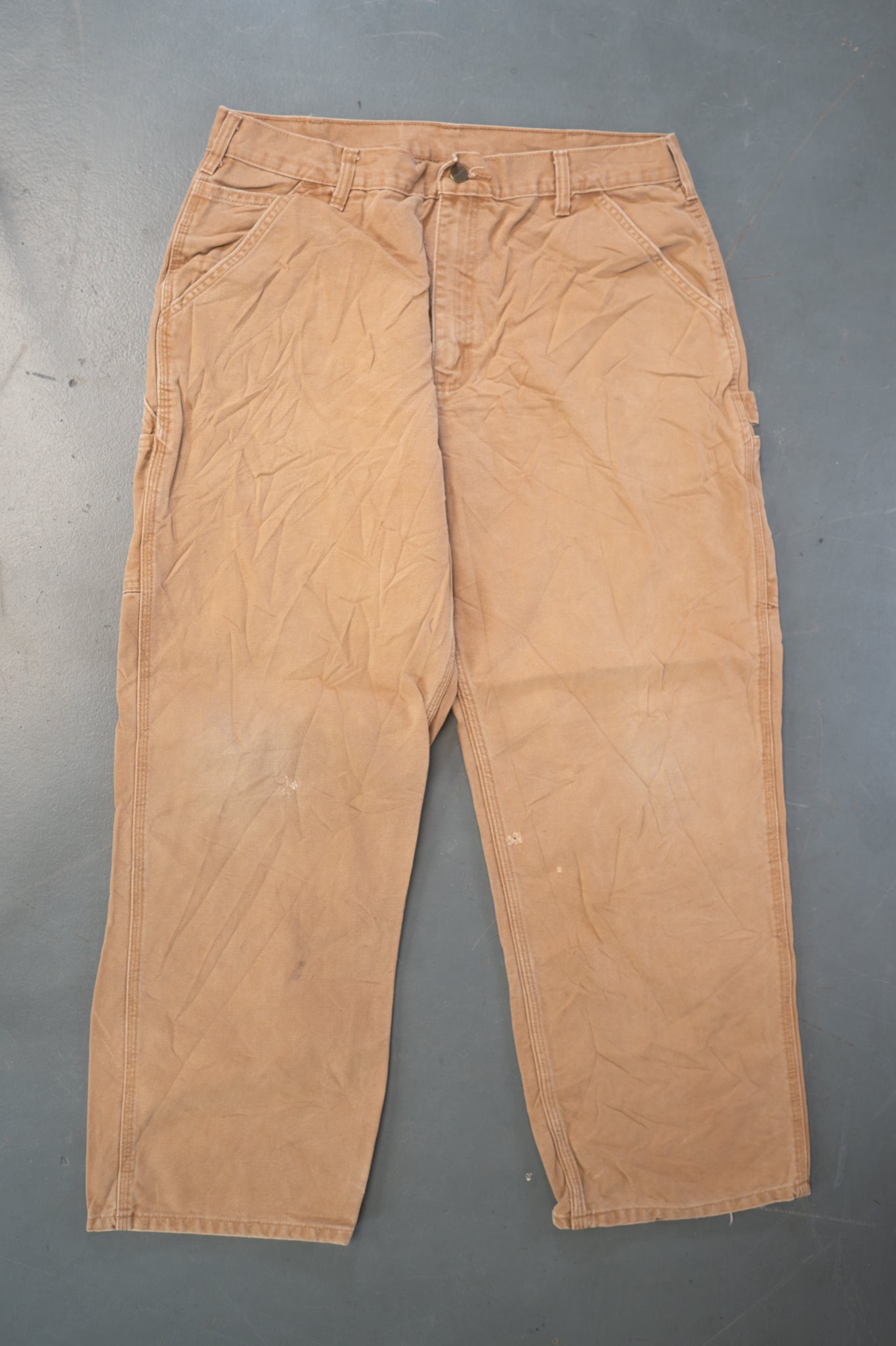 True Vintage Carhartt Carpenter Trousers – Tan, w34,L28 Regular (1990s)
