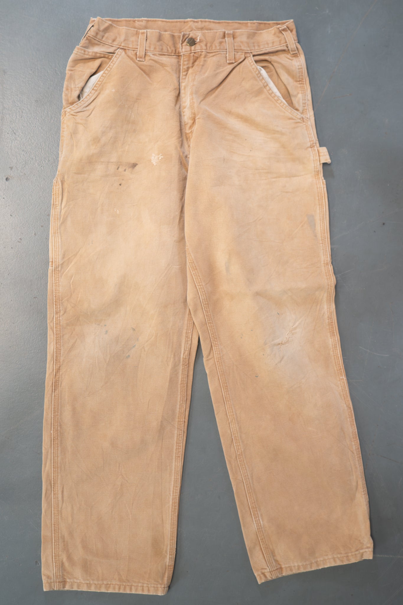 True Vintage Carhartt Carpenter Trousers – Tan, w30,L32 Regular (1990s)