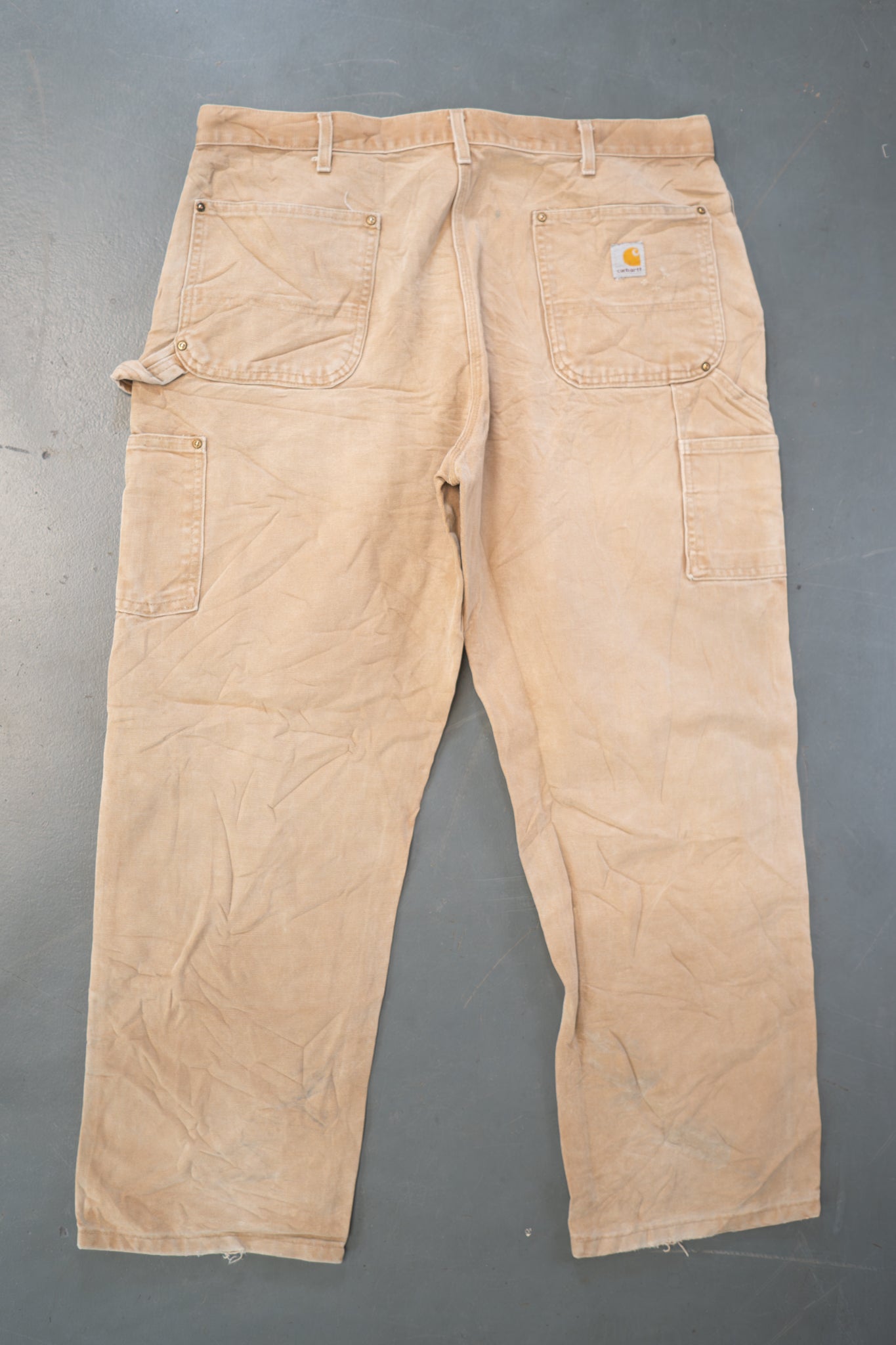 True Vintage Carhartt Carpenter Trousers - Double knee  – Tan, w38,L27 Regular (1990s)