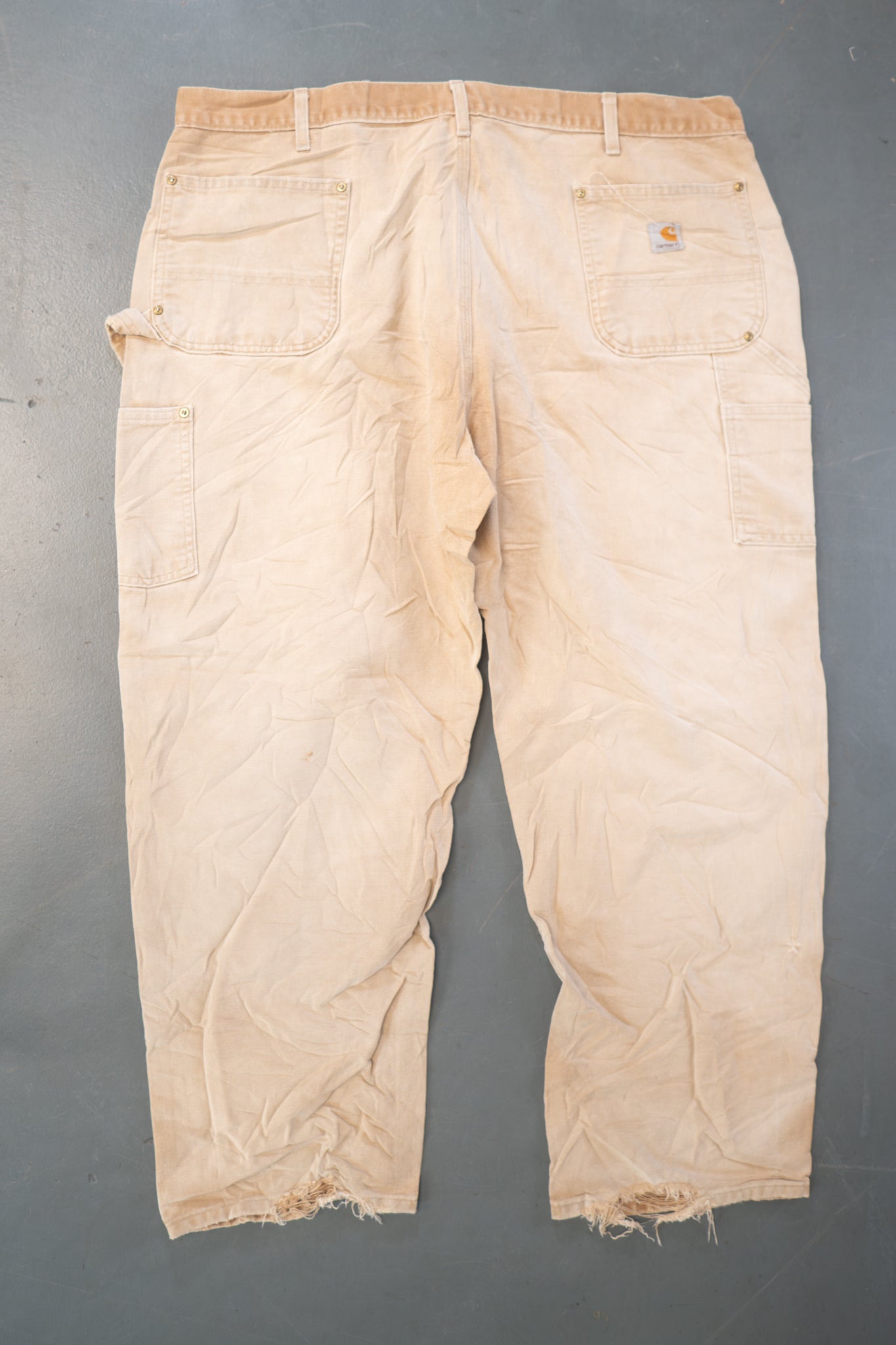 True Vintage Carhartt Carpenter Trousers - Double knee  – Tan, w41,L27 Regular (1990s)