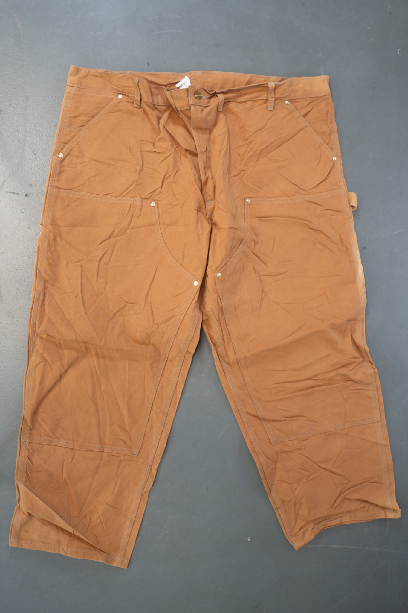 True Vintage Carhartt Carpenter Trousers - Double knee  – Tan, w44,L28 Regular (1990s)