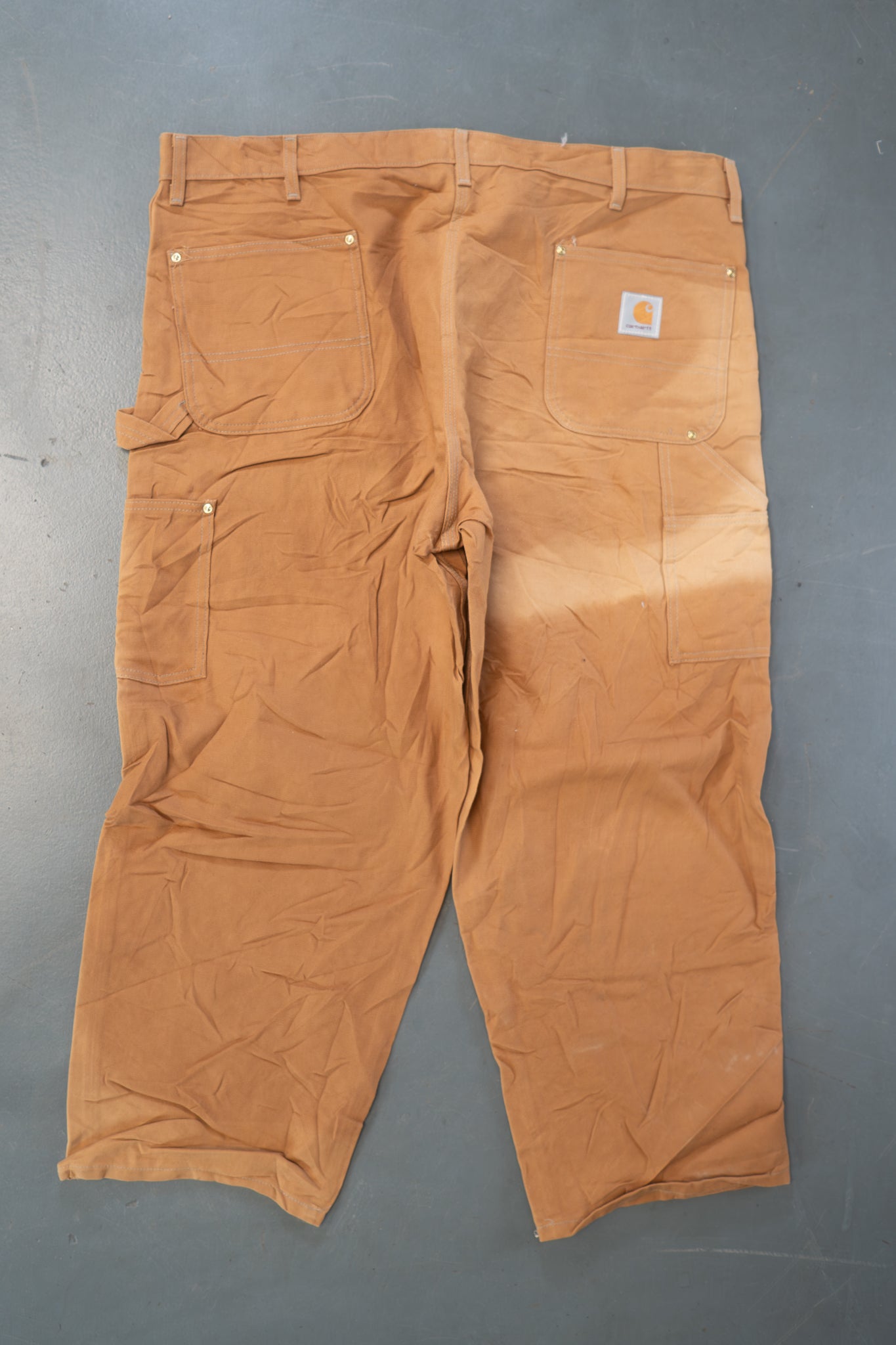 True Vintage Carhartt Carpenter Trousers - Double knee  – Tan, w44,L28 Regular (1990s)