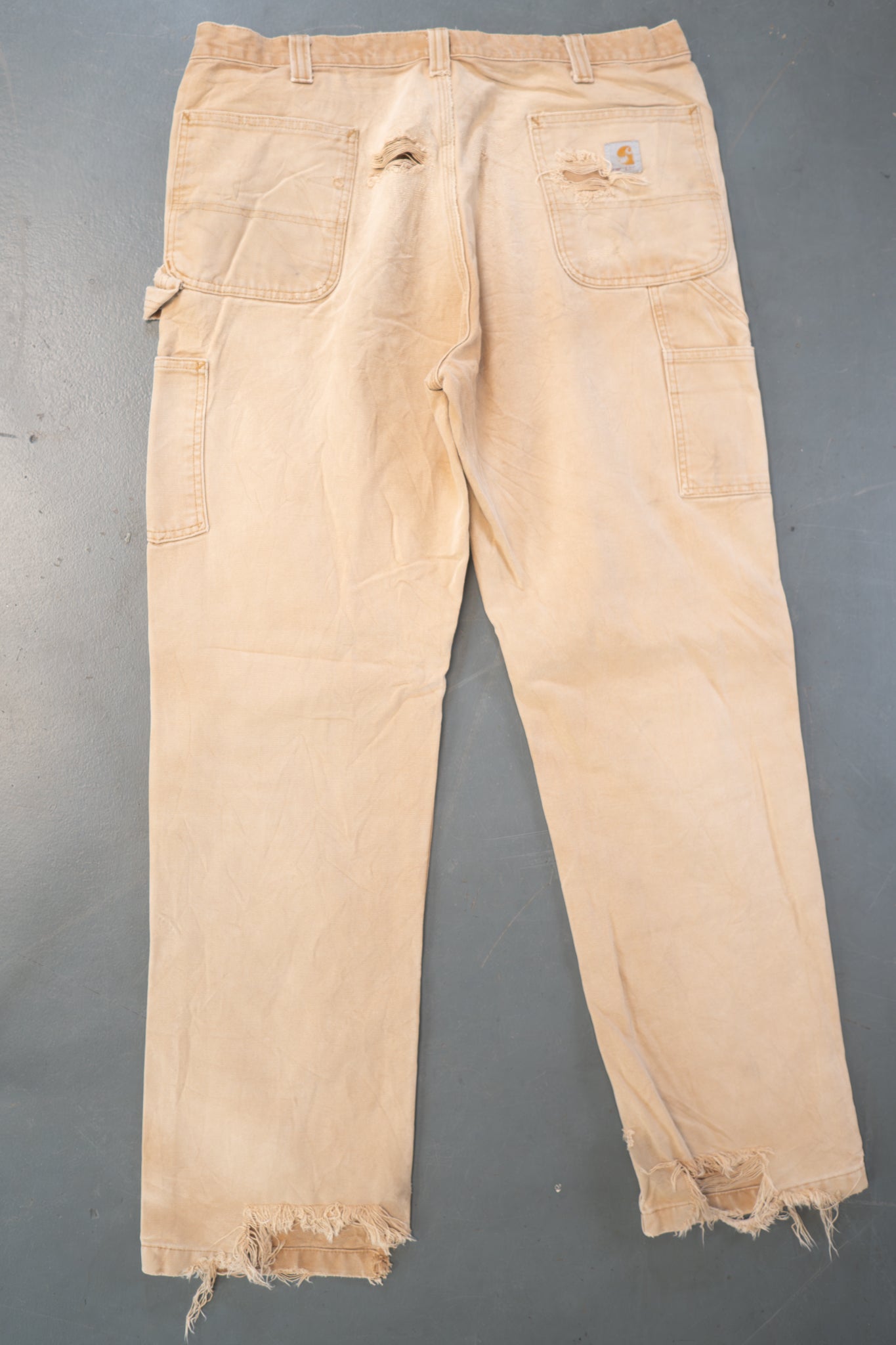 True Vintage Carhartt Carpenter Trousers - Double knee  – Tan, w37,L33 Regular (1990s)