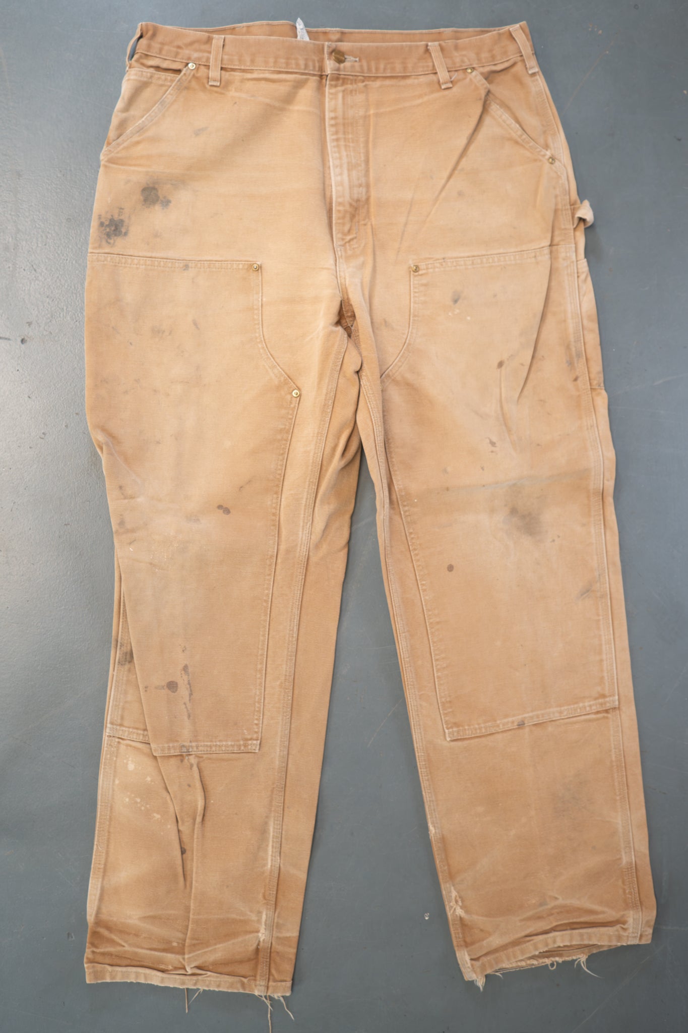 True Vintage Carhartt Carpenter Trousers - Double knee  – Tan, w38,L32 Regular (1990s)