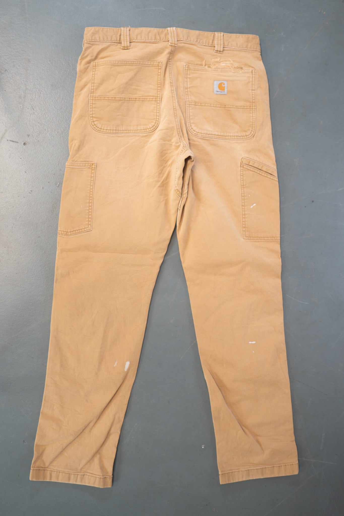 True Vintage Carhartt Carpenter Trousers - Double knee – Tan, w34,L32 Regular (1990s)
