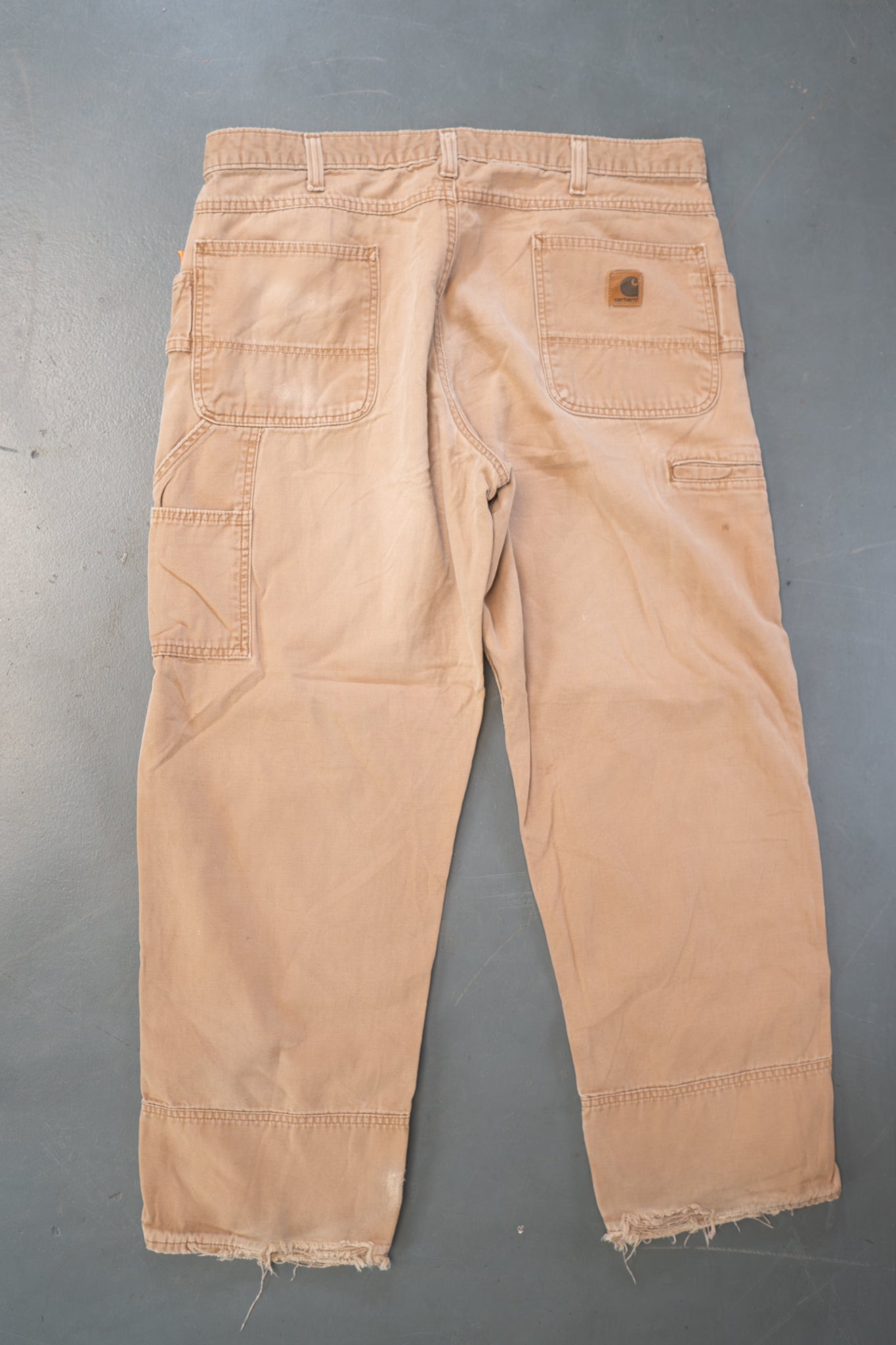 True Vintage Carhartt Carpenter Trousers - Double knee  – Tan, w37,L29 Regular (1990s)