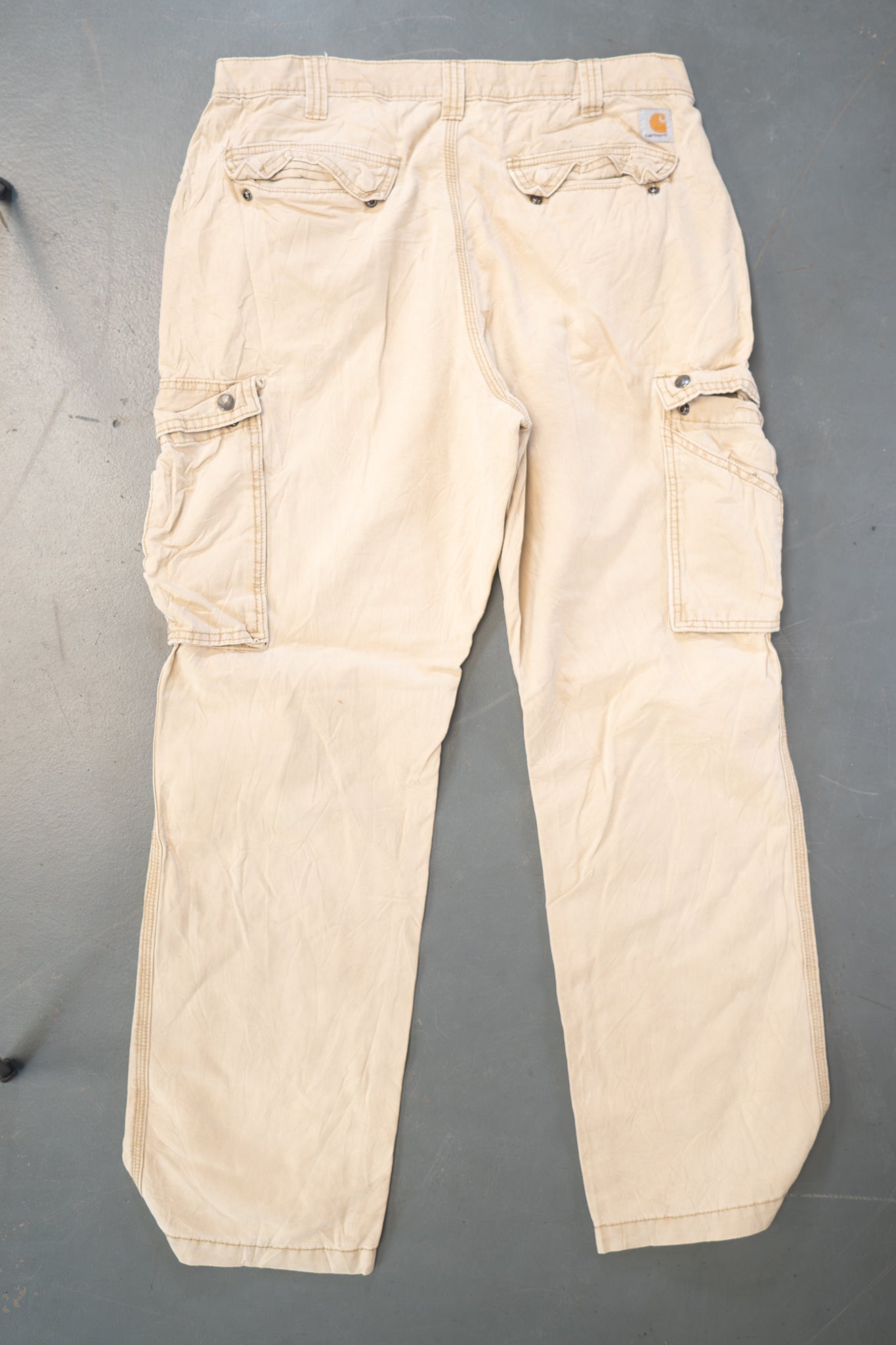 True Vintage Carhartt Carpenter Trousers – Tan, w35,L32 Regular (1990s)
