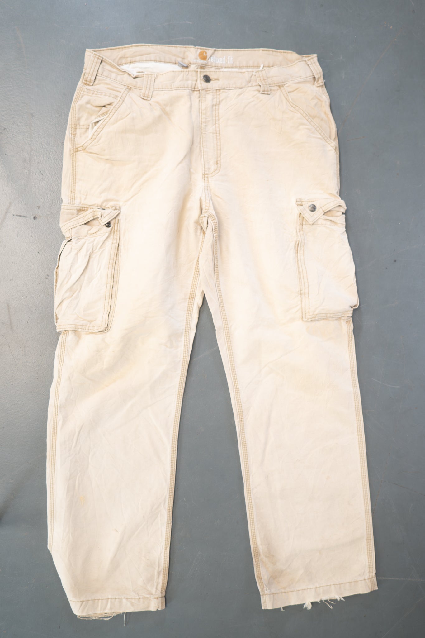 True Vintage Carhartt Carpenter Trousers – Tan, w36,L31 Regular (1990s)