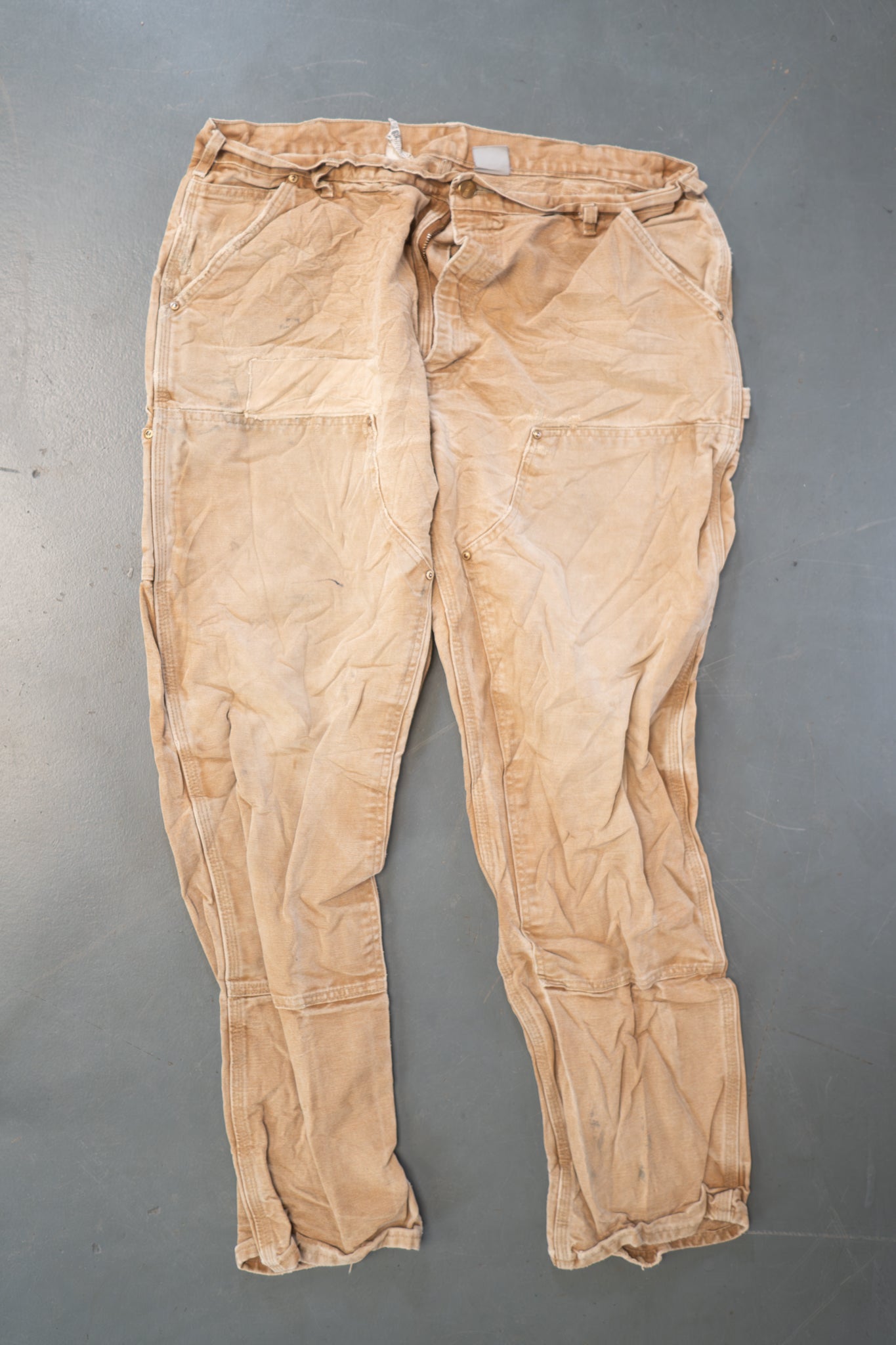 True Vintage Carhartt Carpenter Trousers - Double knee – Tan, w38,L30 Regular (1990s)