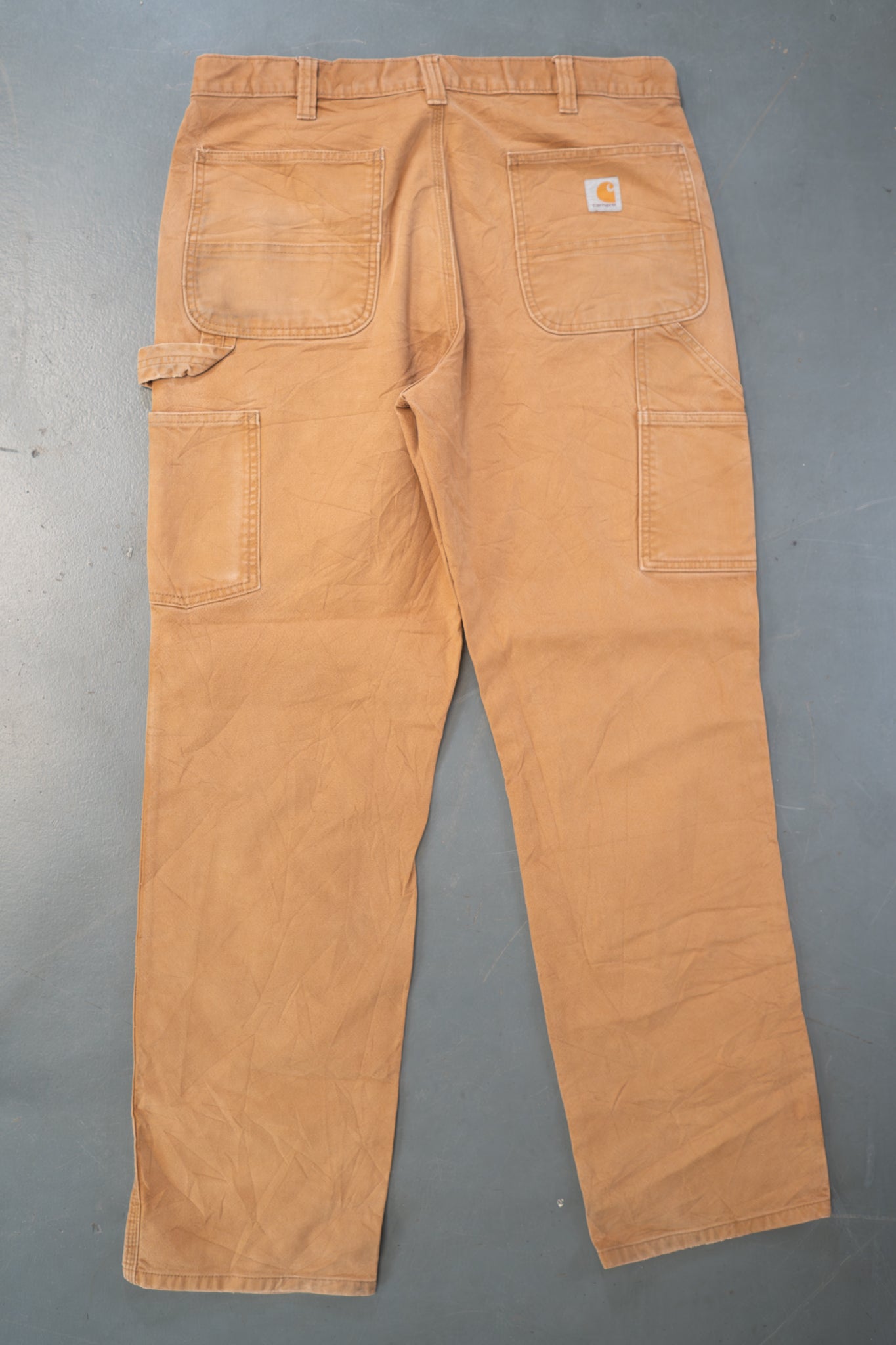 True Vintage Carhartt Carpenter Trousers - Double knee  – Tan, w35,L33 Regular (1990s)