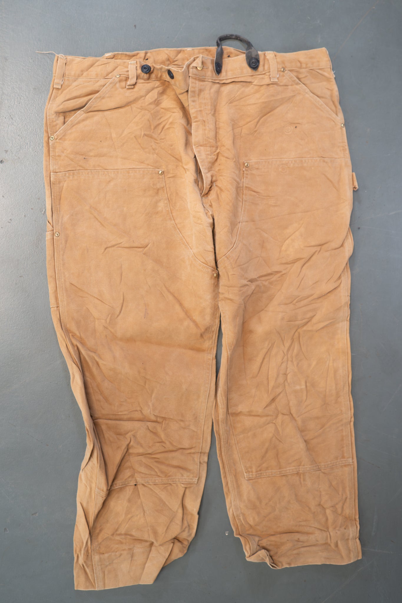 True Vintage Carhartt Carpenter Trousers - Double knee  – Tan, w42,L26 Regular (1990s)