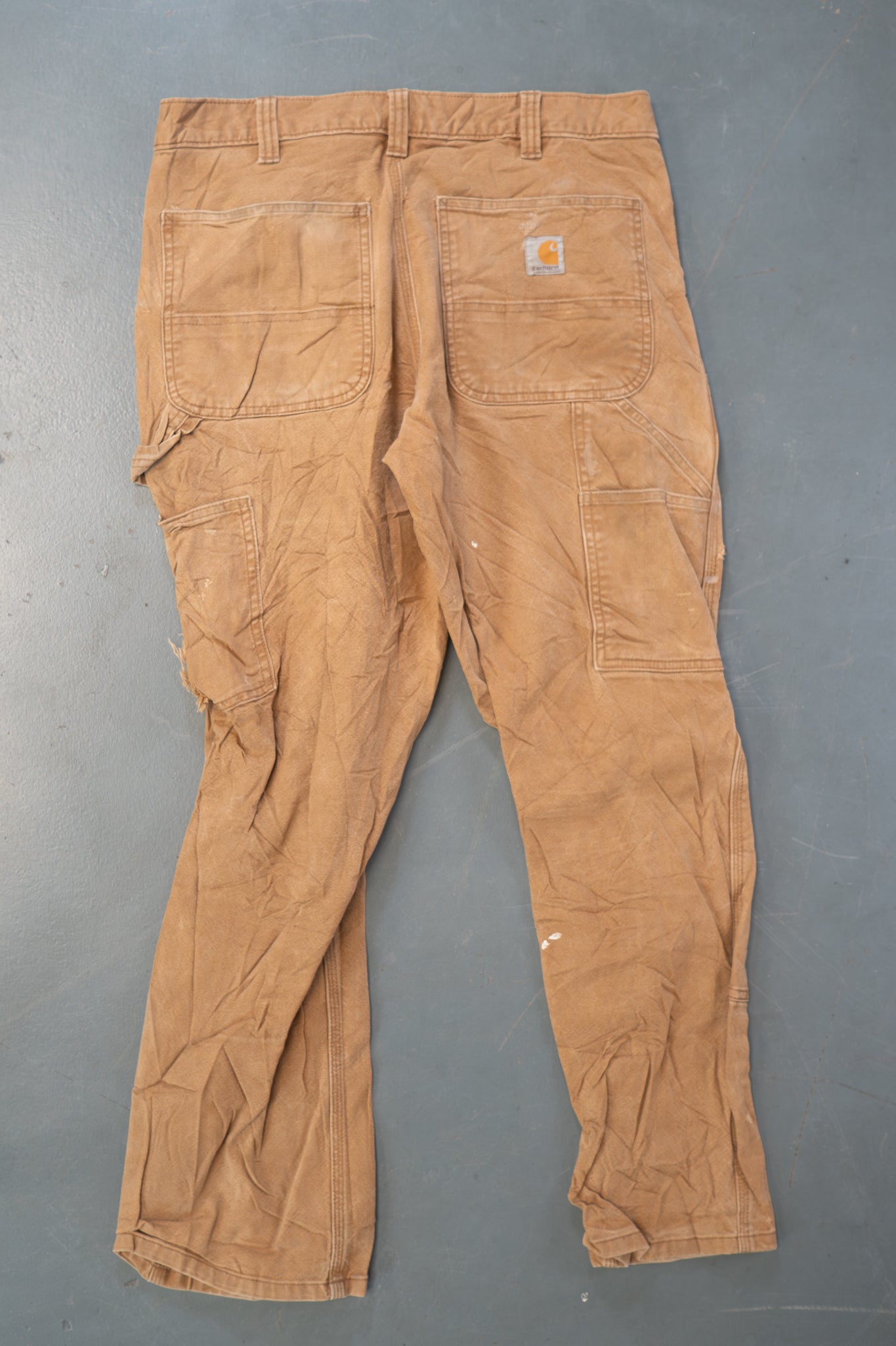 True Vintage Carhartt Carpenter Trousers - Double knee  – Tan, w32,L29 Regular (1990s)
