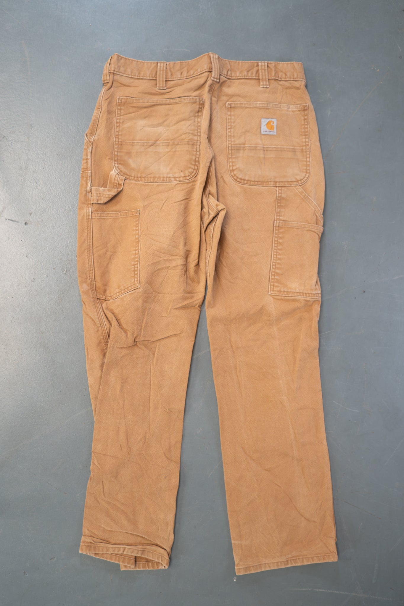 True Vintage Carhartt Carpenter Trousers - Double knee – Tan, w32,L30 Regular (1990s)