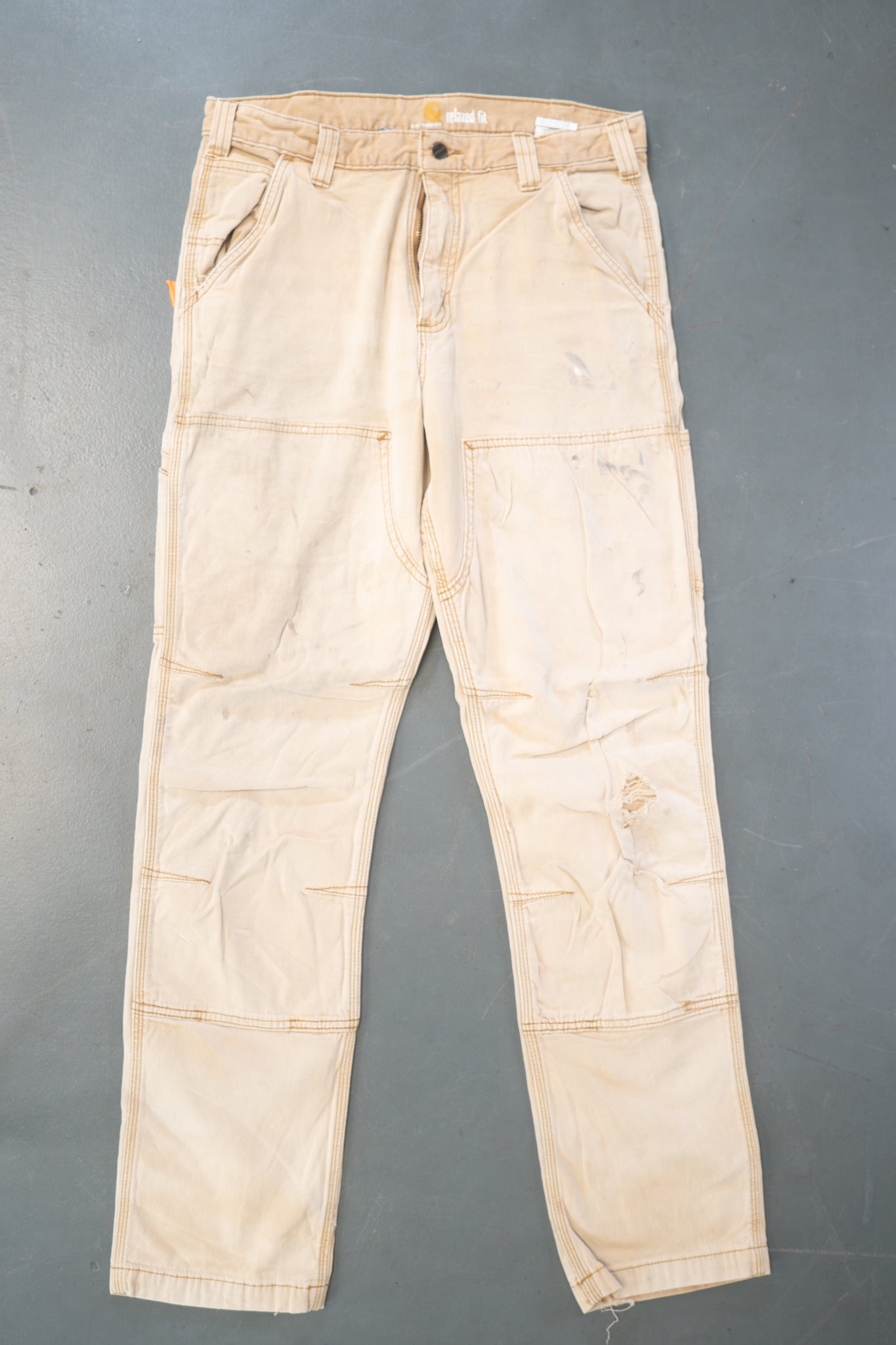 True Vintage Carhartt Carpenter Trousers – Tan, w32,L33 Regular (1990s)