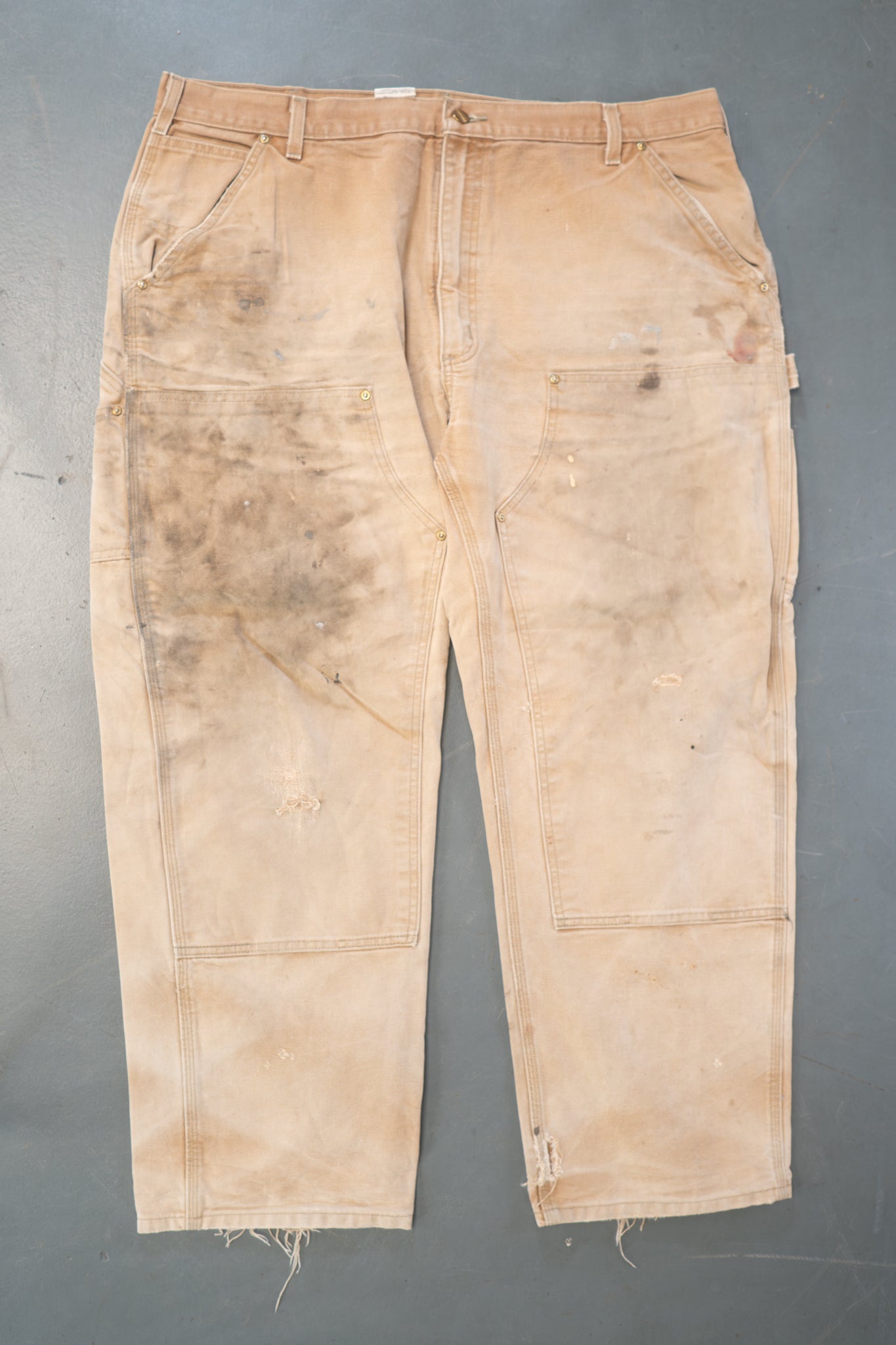 True Vintage Carhartt Carpenter Trousers - Double knee  – Tan, w40,L29 Regular (1990s)