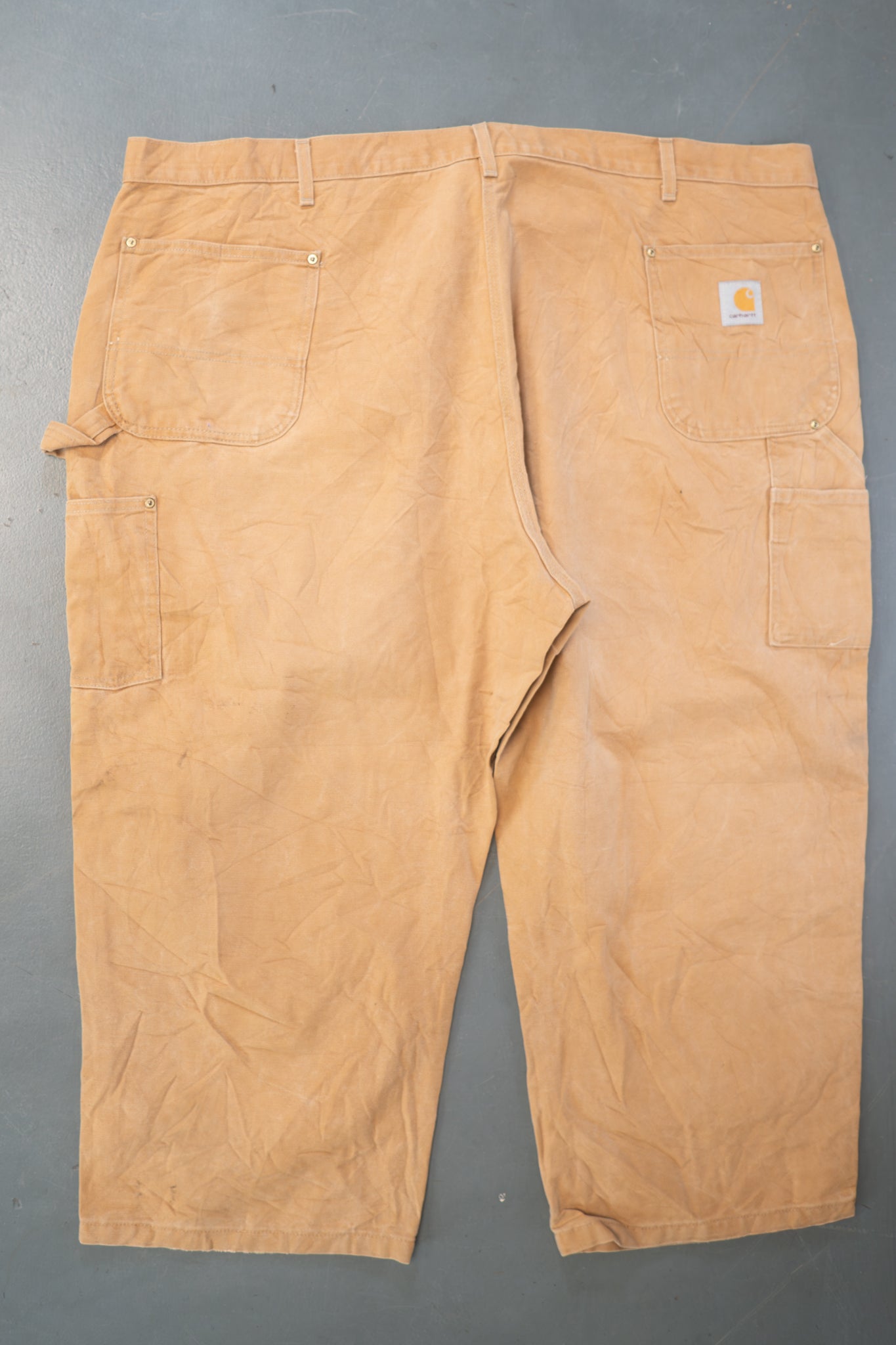 True Vintage Carhartt Carpenter Trousers - Double knee  – Tan, w49,L24 Regular (1990s)