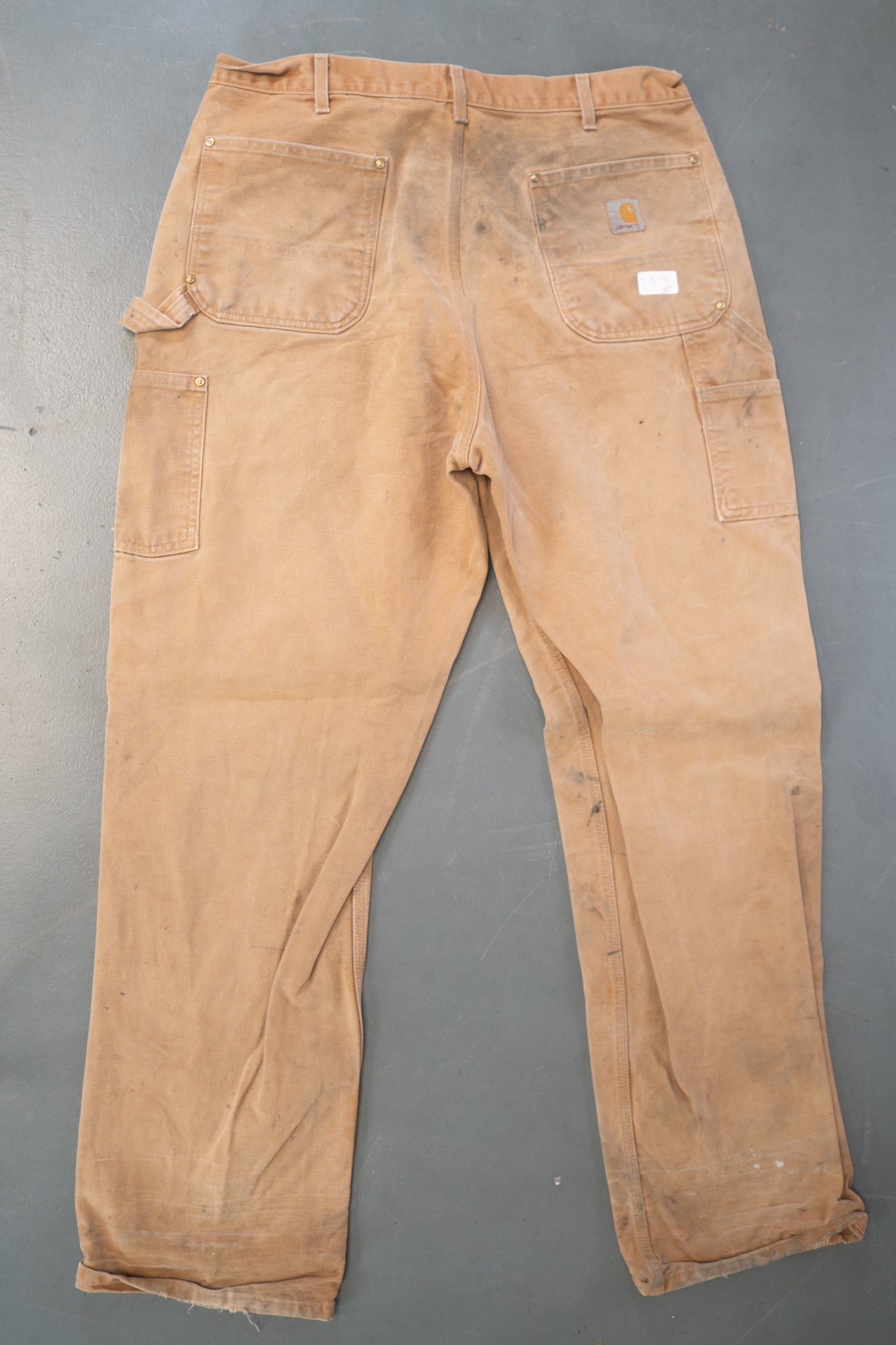 True Vintage Carhartt Carpenter Trousers - Double knee  – Tan, w36,L33 Regular (1990s)