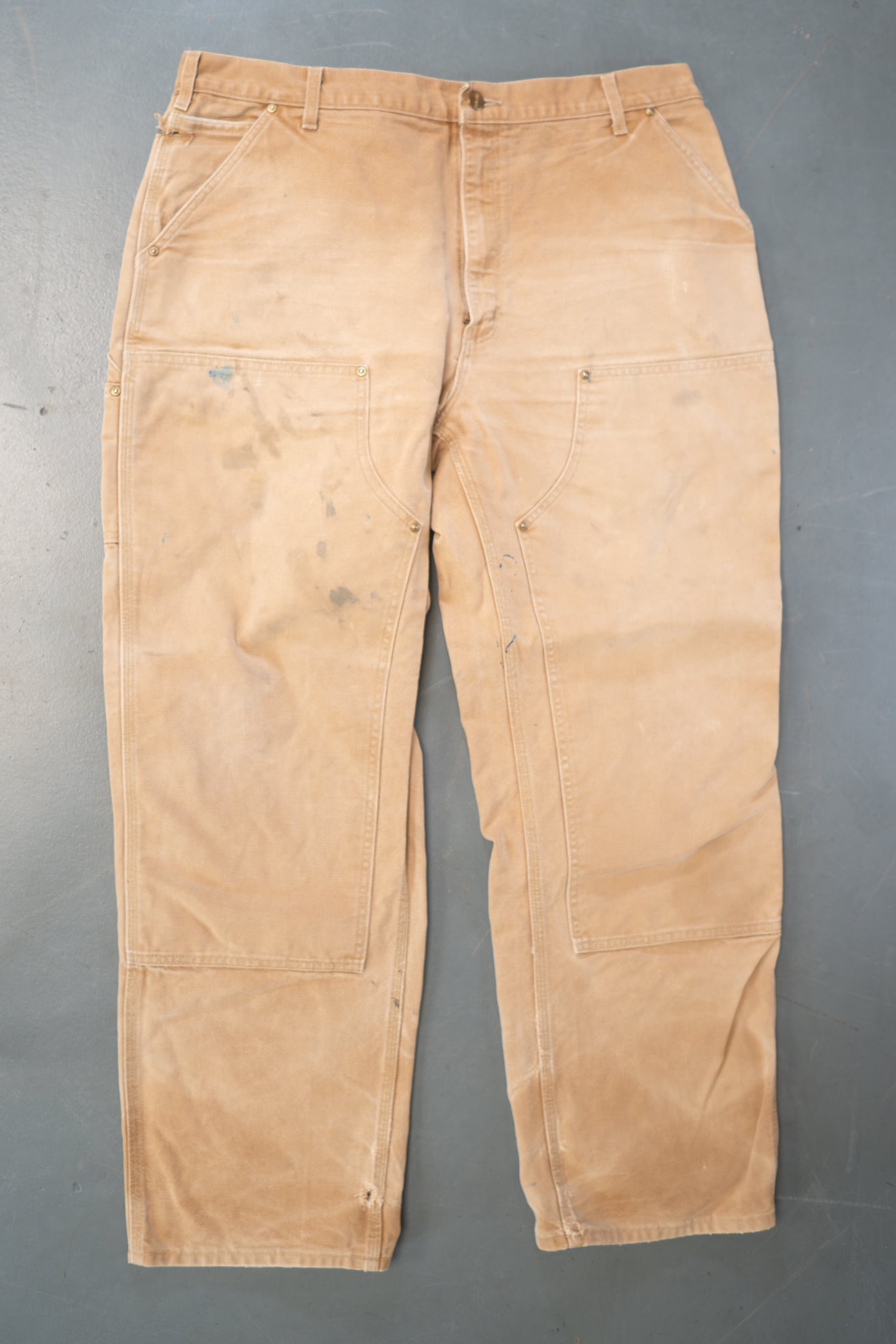 True Vintage Carhartt Carpenter Trousers - Double knee – Tan, w36,L29 Regular (1990s)