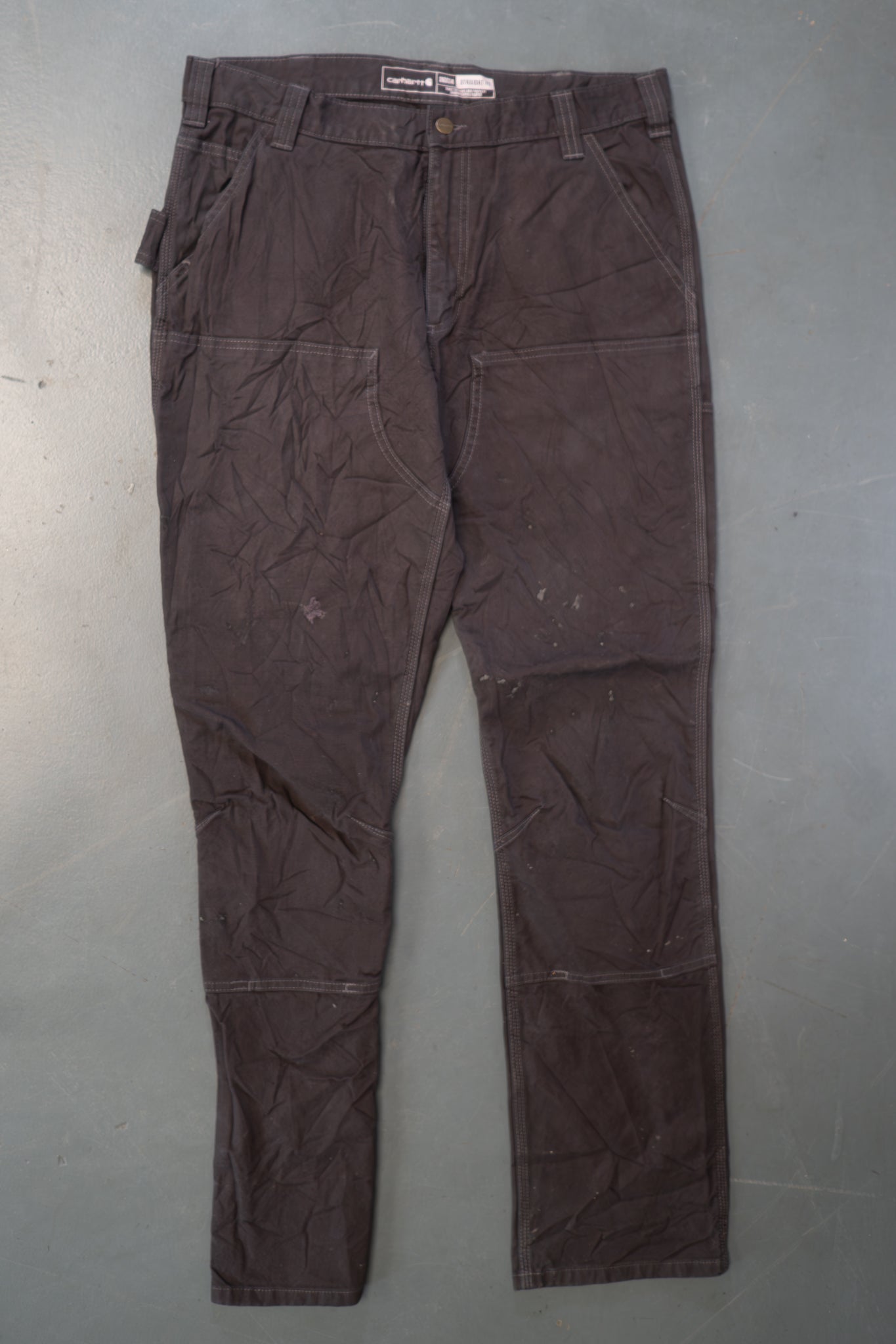 True Vintage Carhartt Carpenter Trousers - Double knee – Black, w35,L33 Regular (1990s)