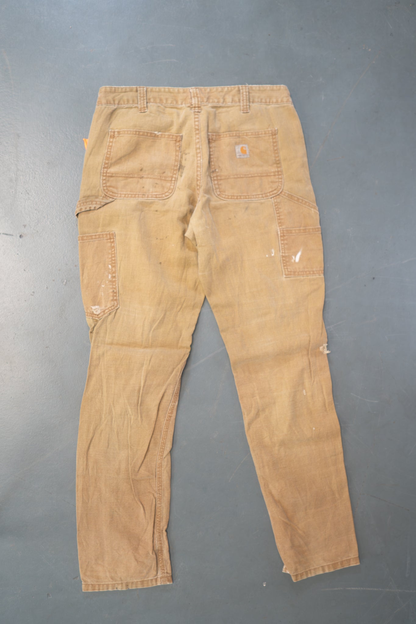 True Vintage Carhartt Carpenter Trousers - Double knee – Tan, w30,L30 Regular (1990s)