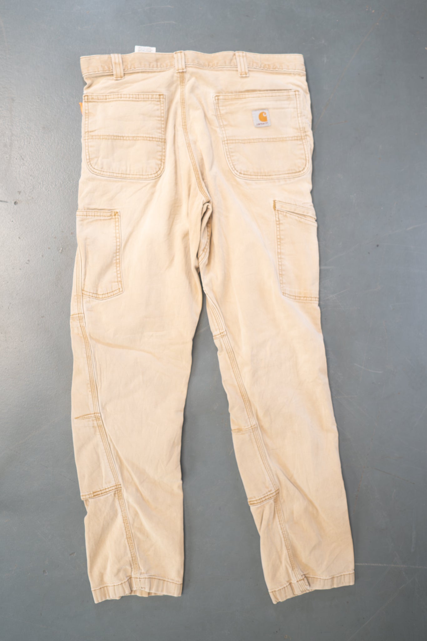 True Vintage Carhartt Carpenter Trousers - Double knee – Tan, w34,L30 Regular (1990s)