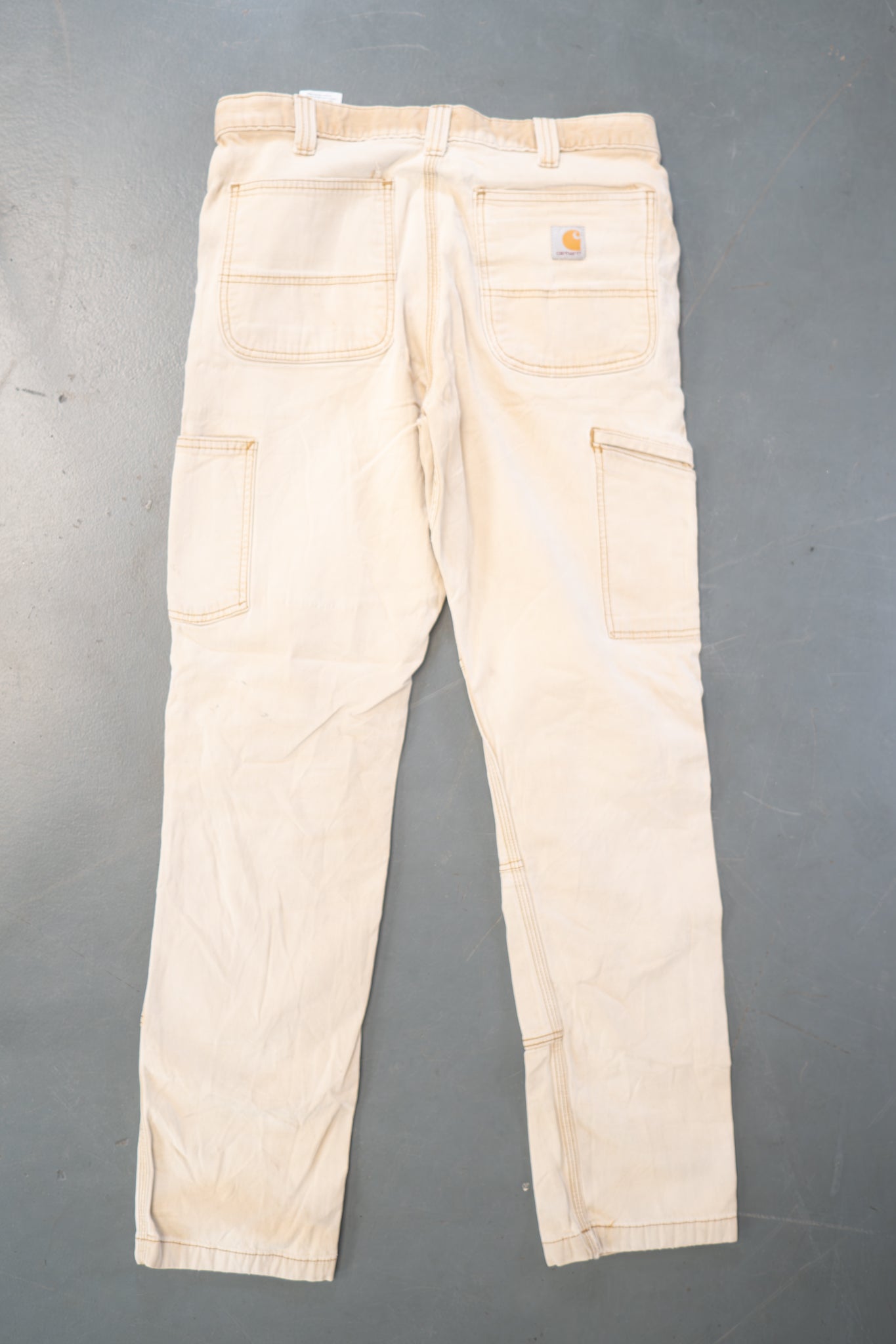 True Vintage Carhartt Carpenter Trousers - Double knee – Tan, w32,L31 Regular (1990s)